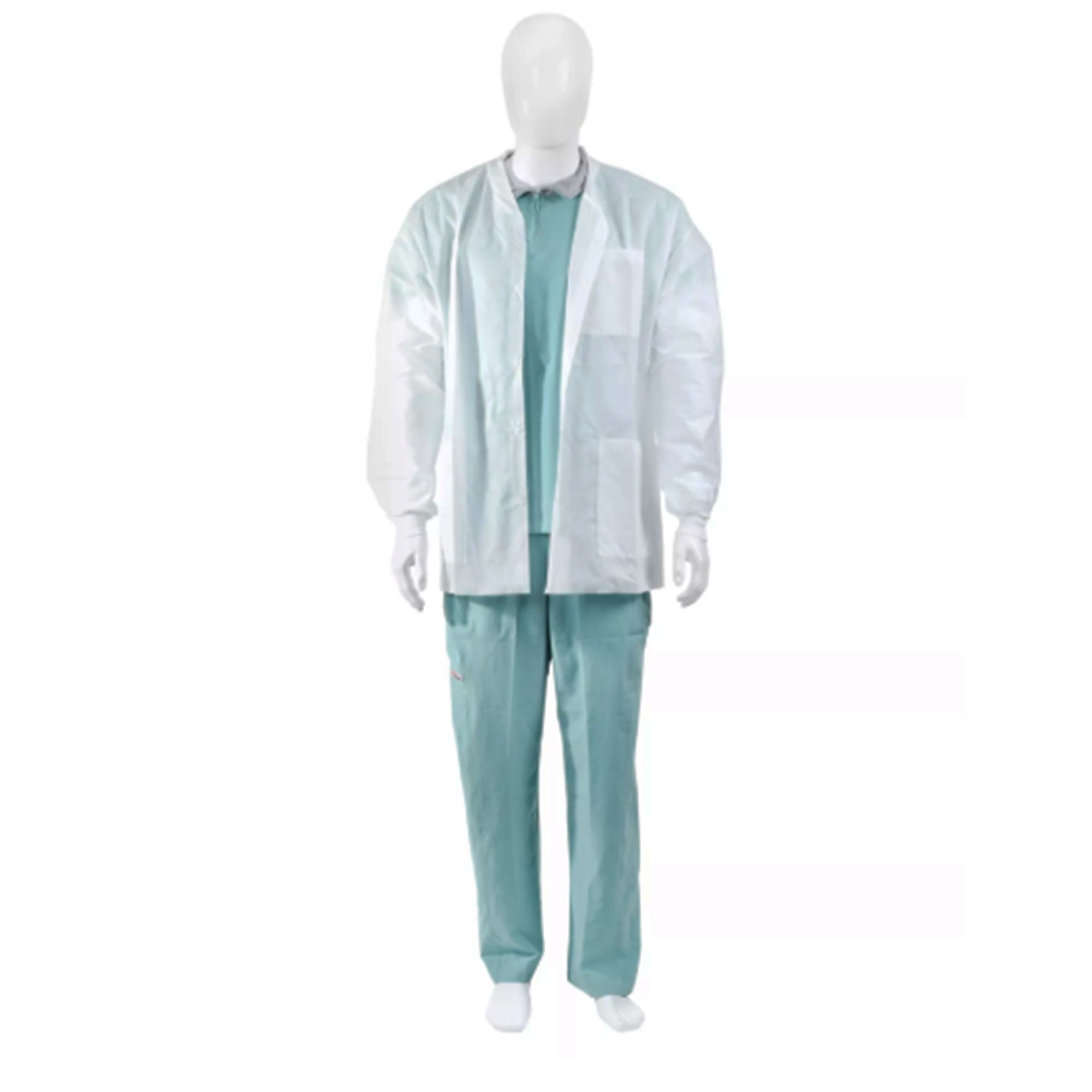 Cardinal - 2310LC Lab Coat White Small Knee Length 3-Layer SMS Disposable
