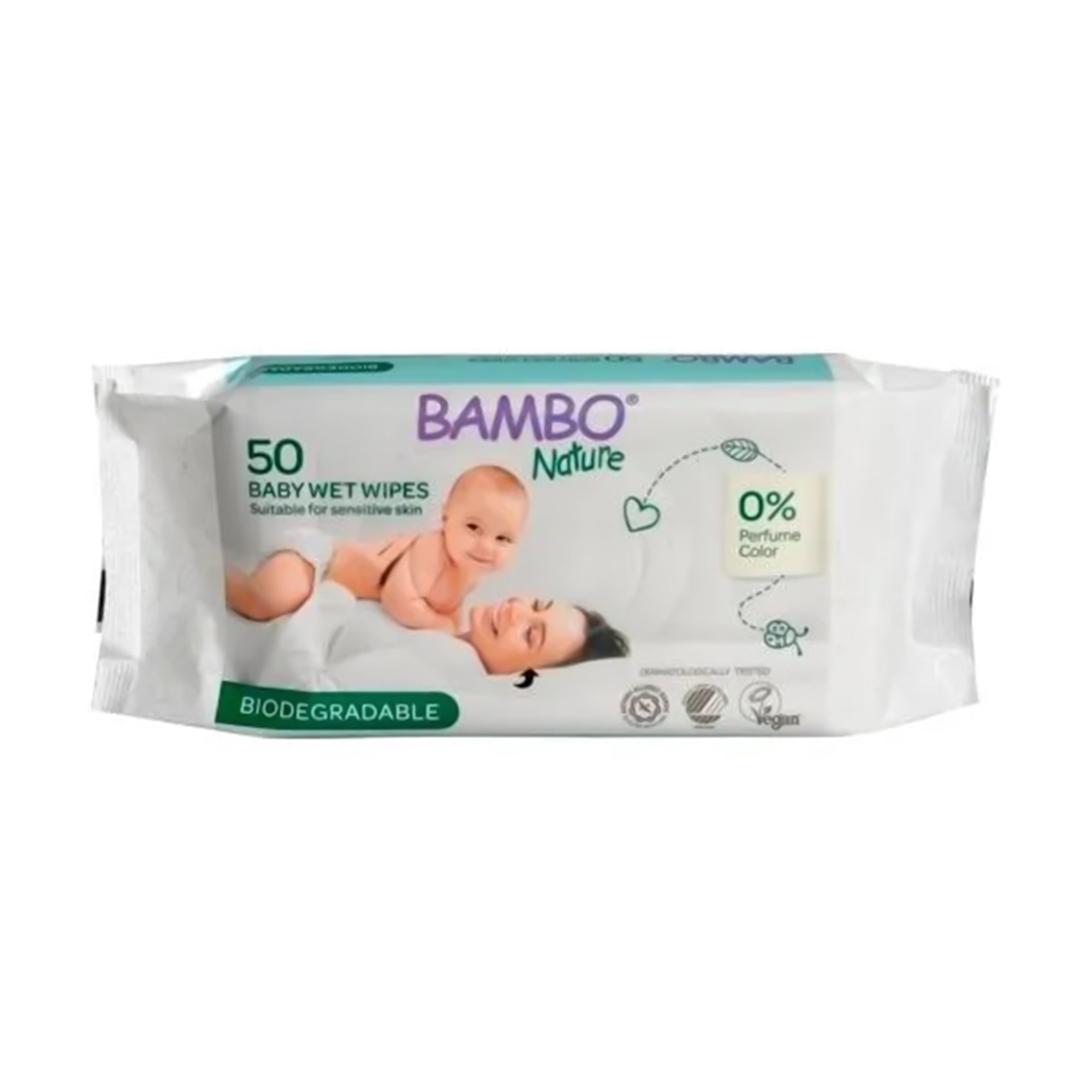 Abena North America 1999914029 - Bambo® Nature Baby Wipes, 64 ct. - 64/Pack, 768/Case