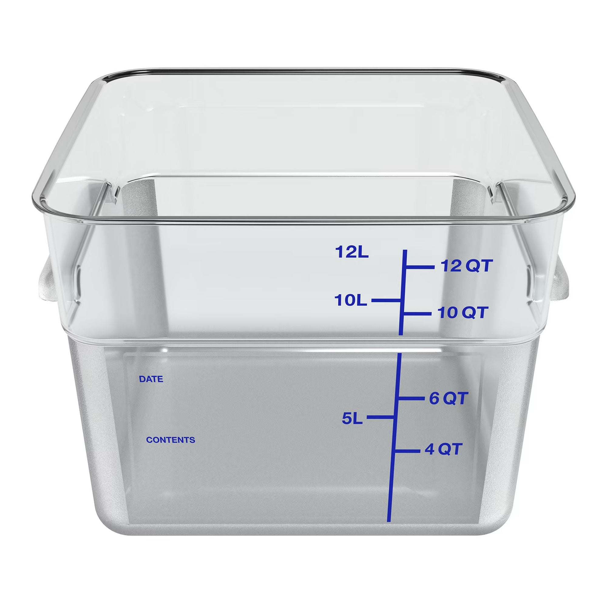 The Wasserstrom Company - 6094716 Food Storage Container Carlisle 12 Quart Polycarbonate Clear Reusable