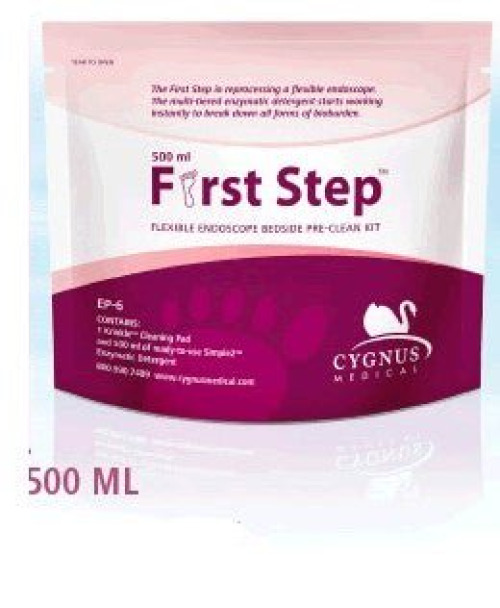 Aspen Surgical Products - EP-6 Endoscope Sponge Kit with Pre-Diluted Enzymatic Detergent First Step™ Flat For Flexible Instruments / Ready-to-Use