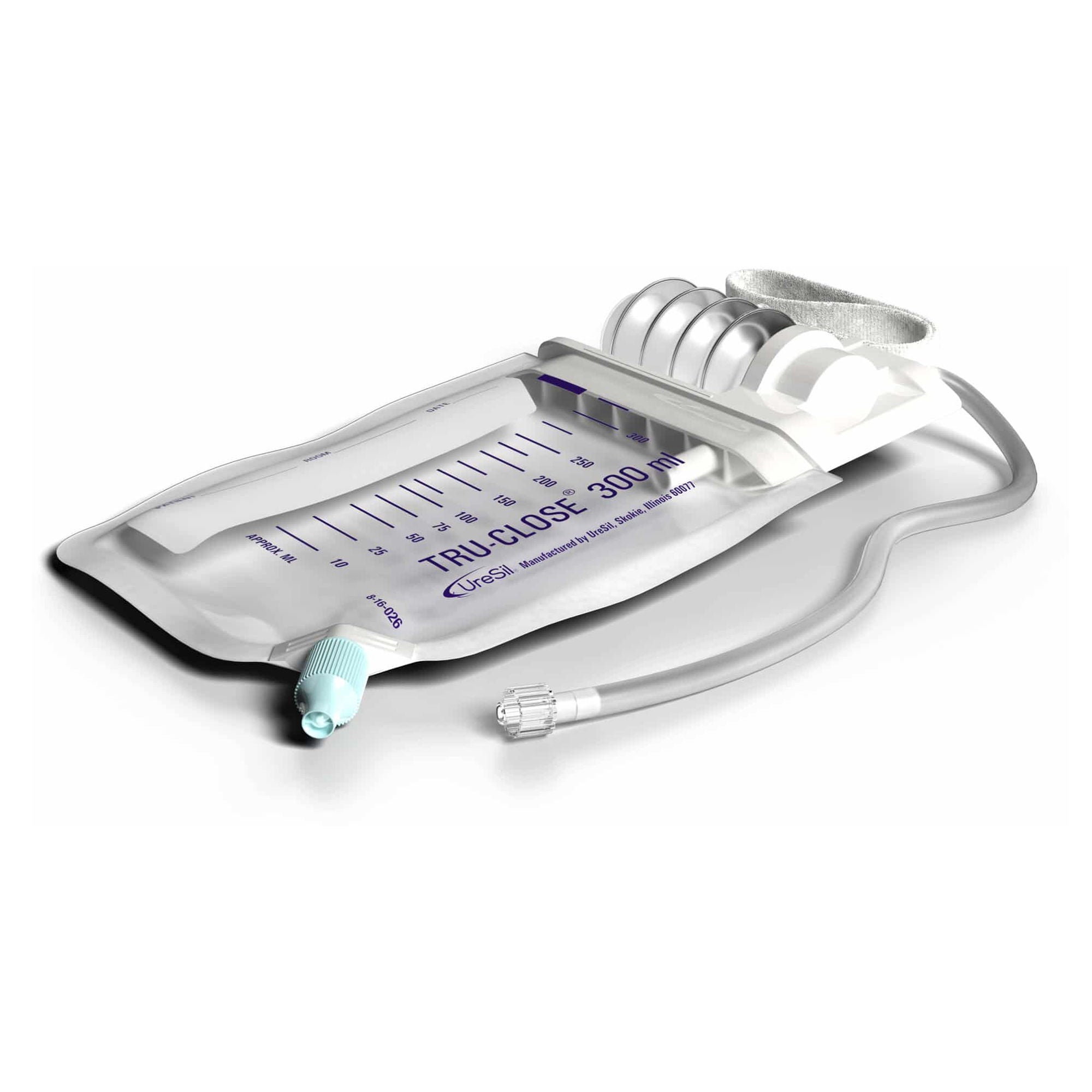 Uresil LLC - TCS300D Suction Drainage Bag Tru-Close® 20 Inch Tubing 300 mL Sterile Anti-Reflux Barrier