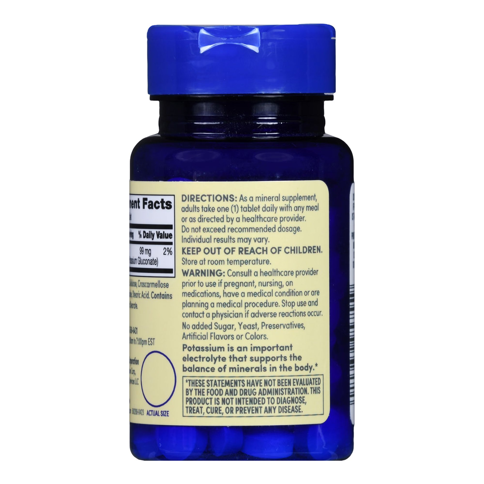 McKesson Brand 01093995755 - Foster & Thrive™ Potassium Gluconate 595 mg Tablets - 1/Bottle