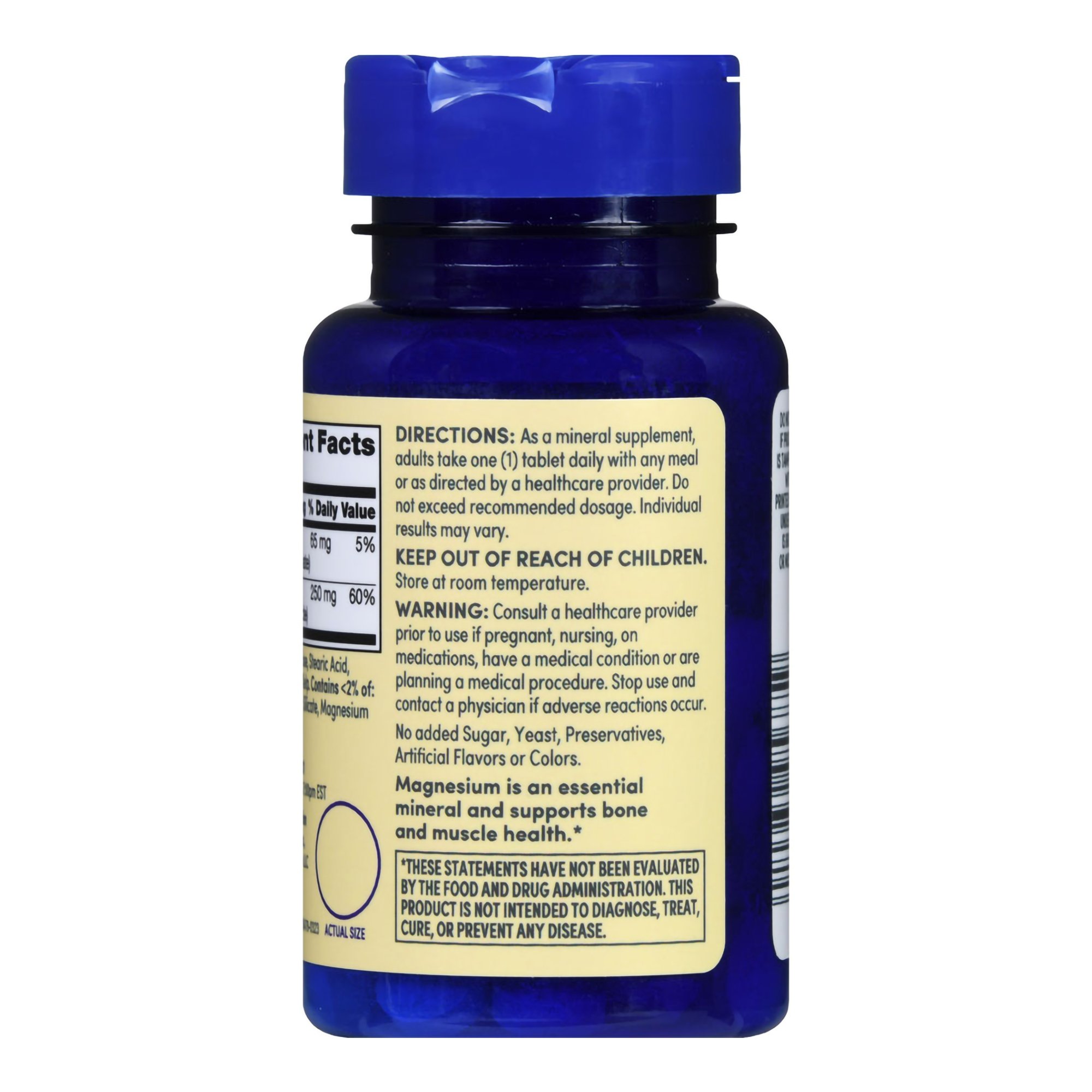 McKesson Brand 01093995685 - Foster & Thrive™ Magnesium 250 mg Tablets - 1/Bottle