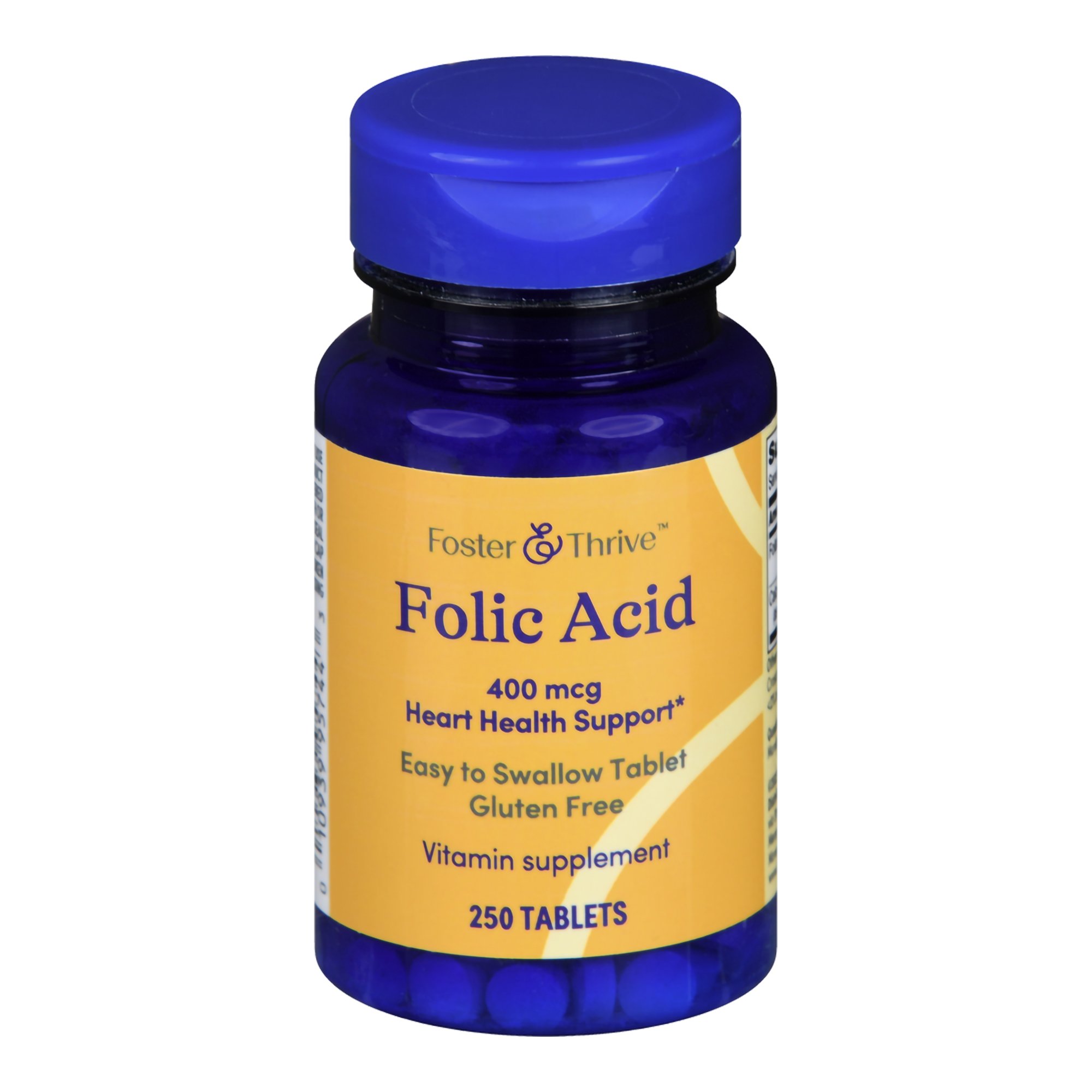 McKesson Brand 01093995744 - Foster & Thrive™ 400 mcg Folic Acid Tablets - 1/Bottle