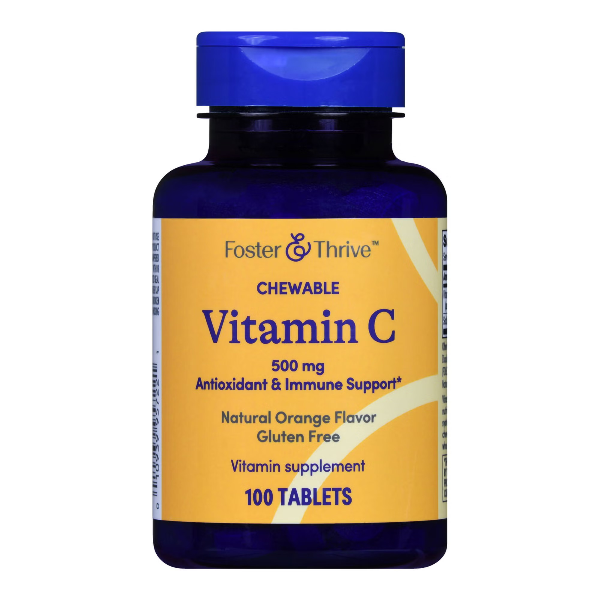 McKesson Brand - 01093995722 Foster & Thrive™ Chewable Vitamin C 500 mg Tablets Natural Orange