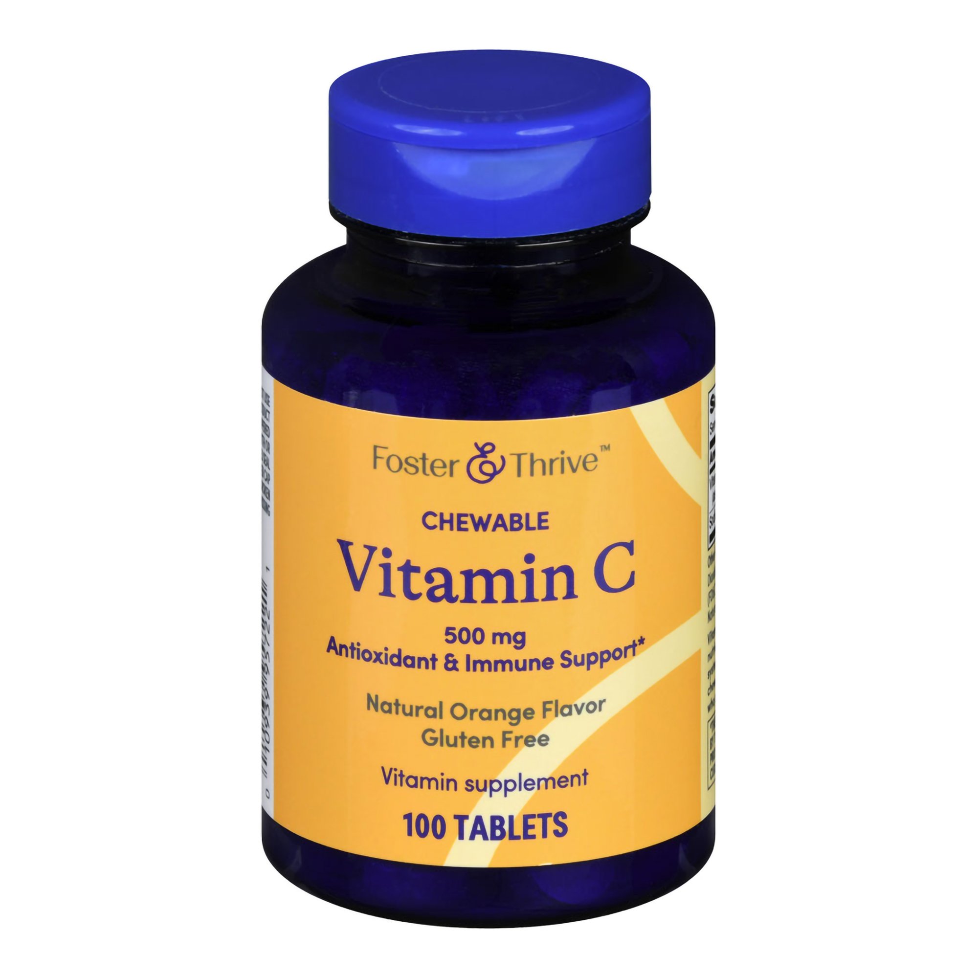 McKesson Brand 01093995722 - Foster & Thrive™ Chewable Vitamin C 500 mg Tablets Natural Orange - 1/Bottle