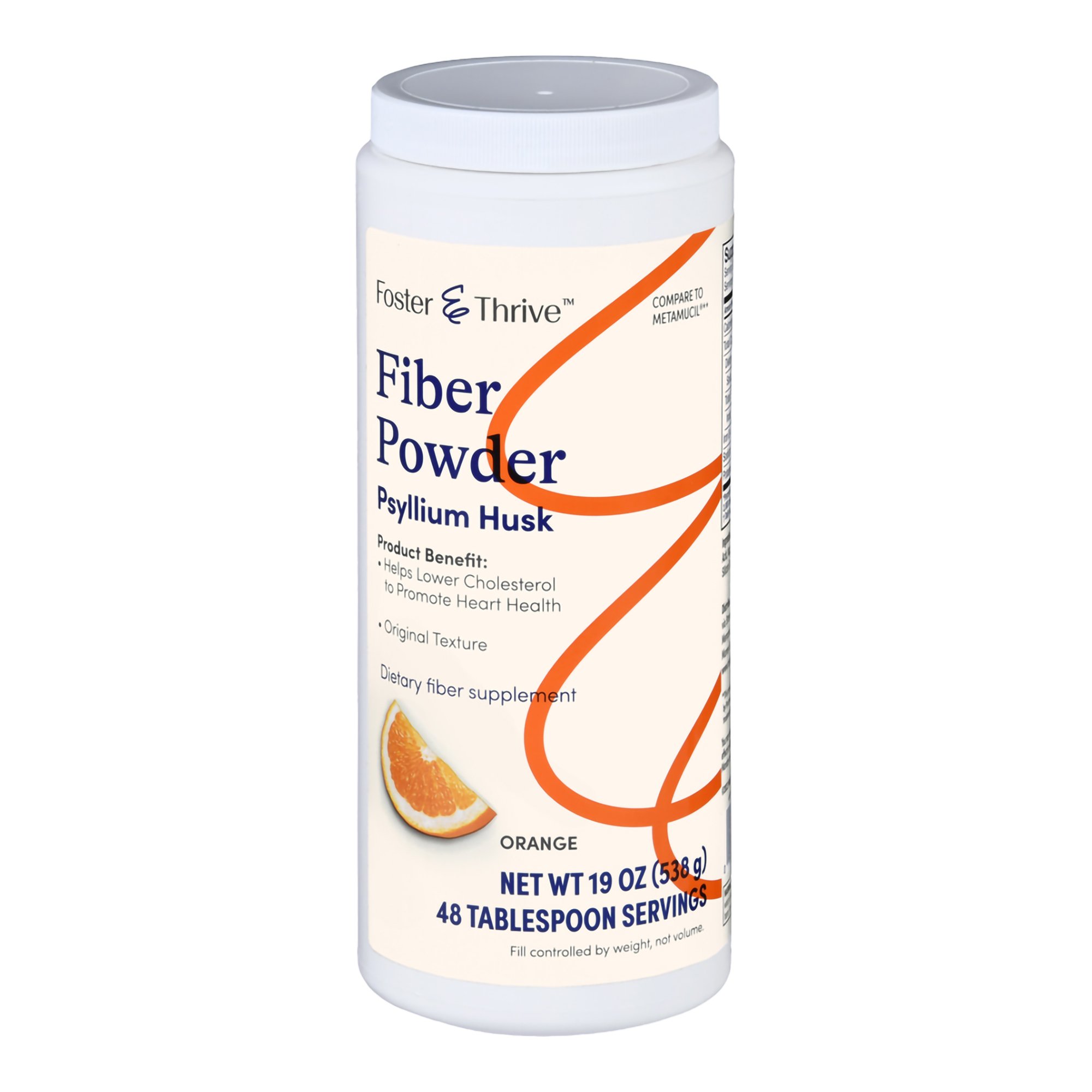 McKesson Brand 01093995615 - Foster & Thrive™ Fiber Powder Original Texture Orange - 1/Each