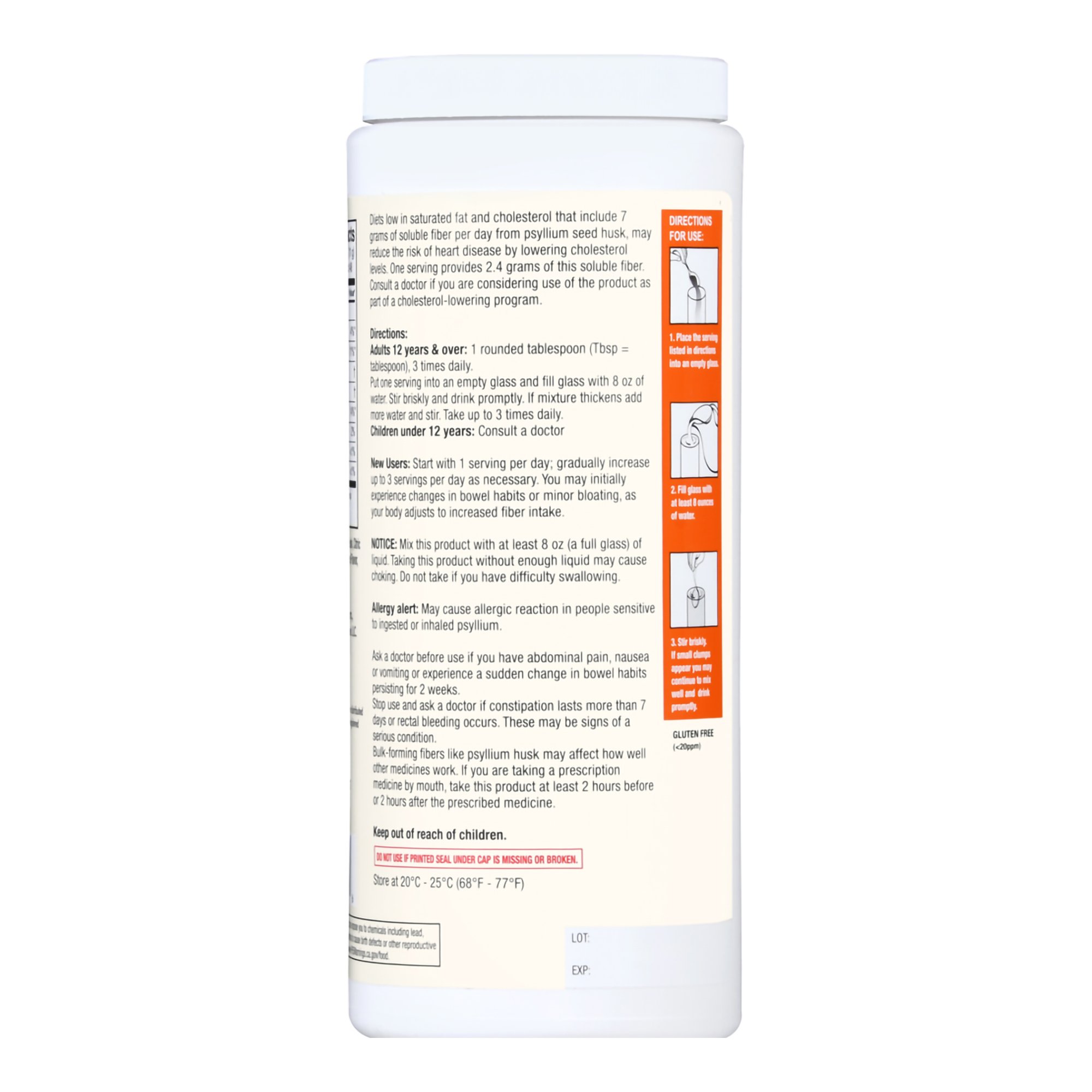 McKesson Brand 01093995615 - Foster & Thrive™ Fiber Powder Original Texture Orange - 1/Each