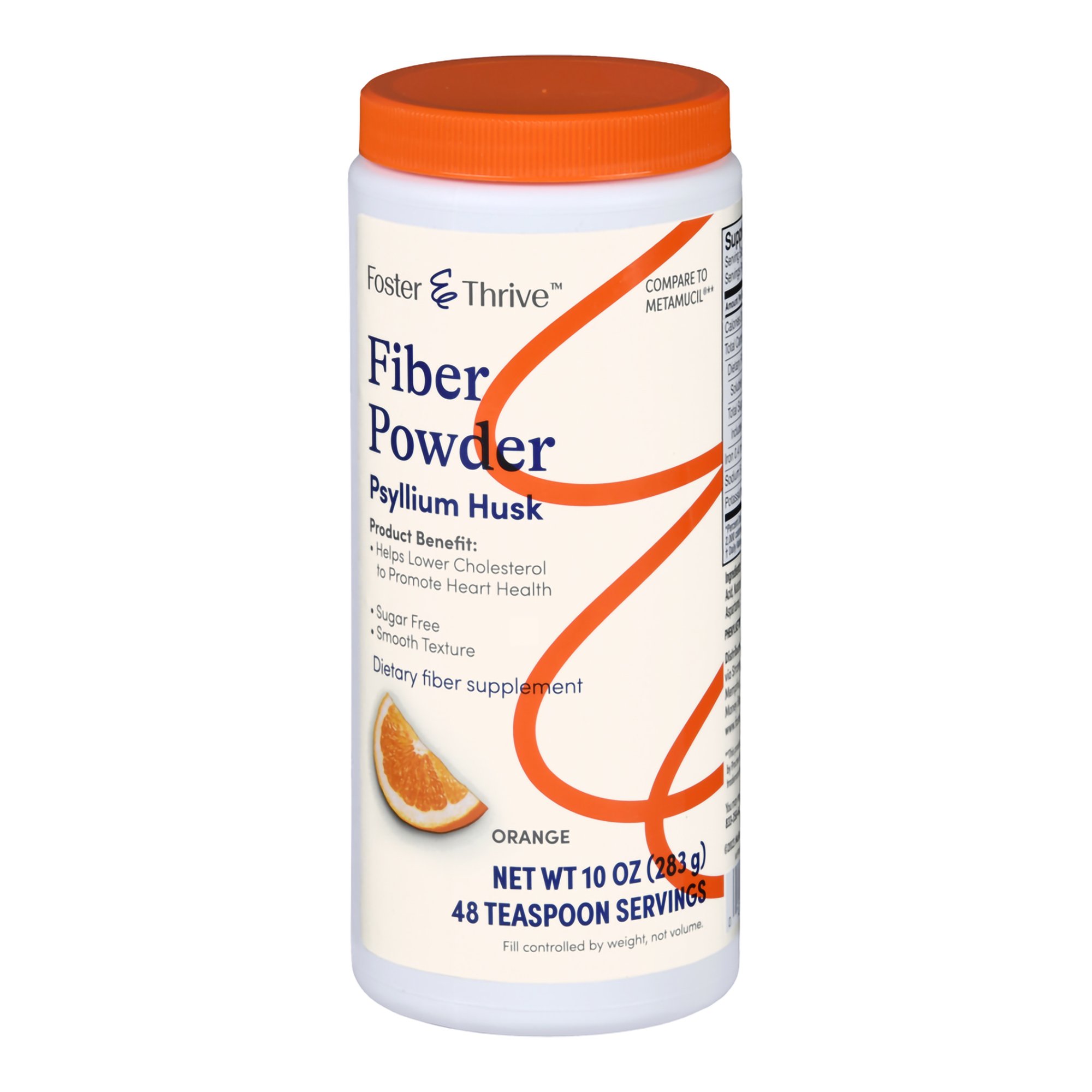 McKesson Brand 01093995617 - Foster & Thrive™ Fiber Powder Sugar Free Smooth Texture Orange - 1/Each