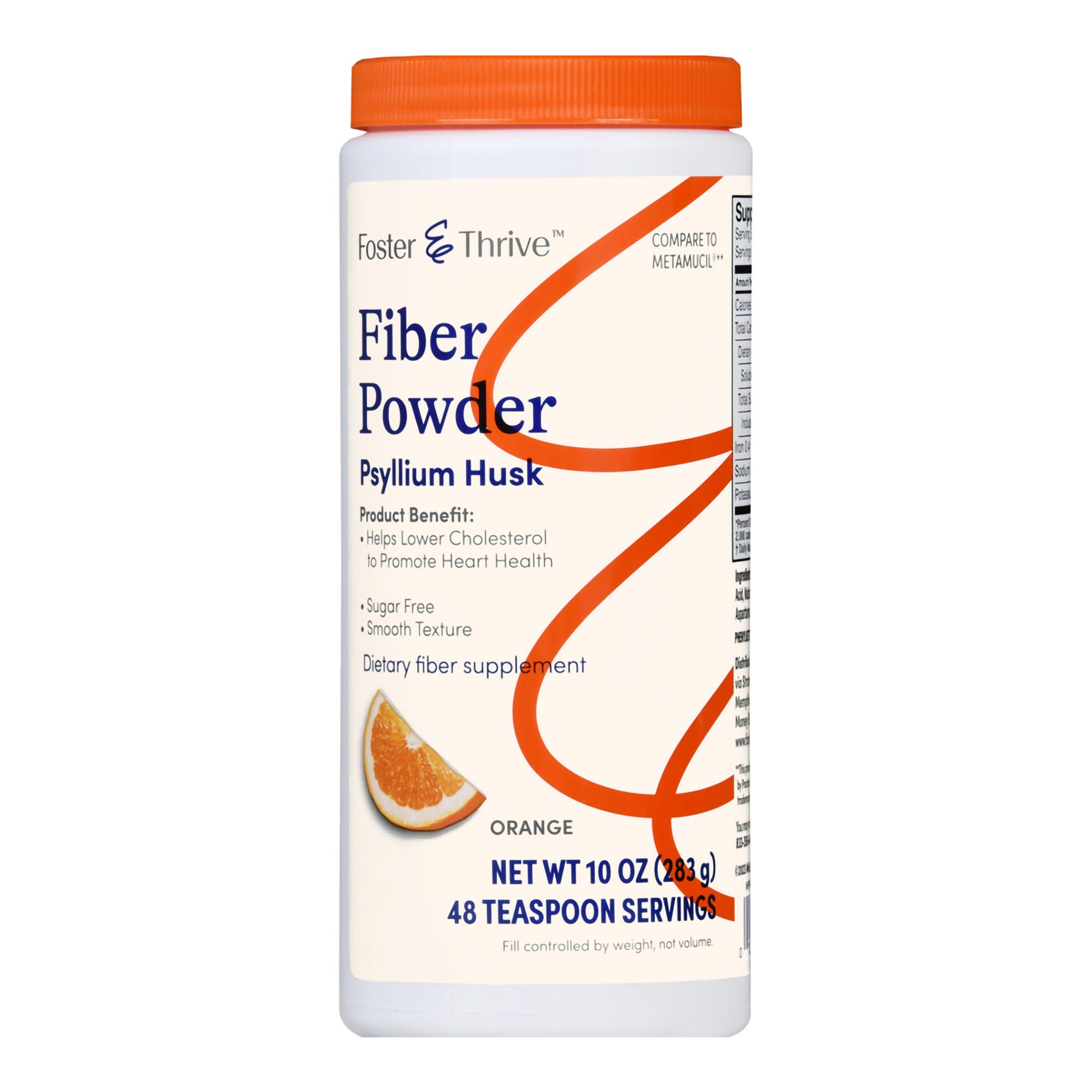 McKesson Brand - 01093995617 Foster & Thrive™ Fiber Powder Sugar Free Smooth Texture Orange