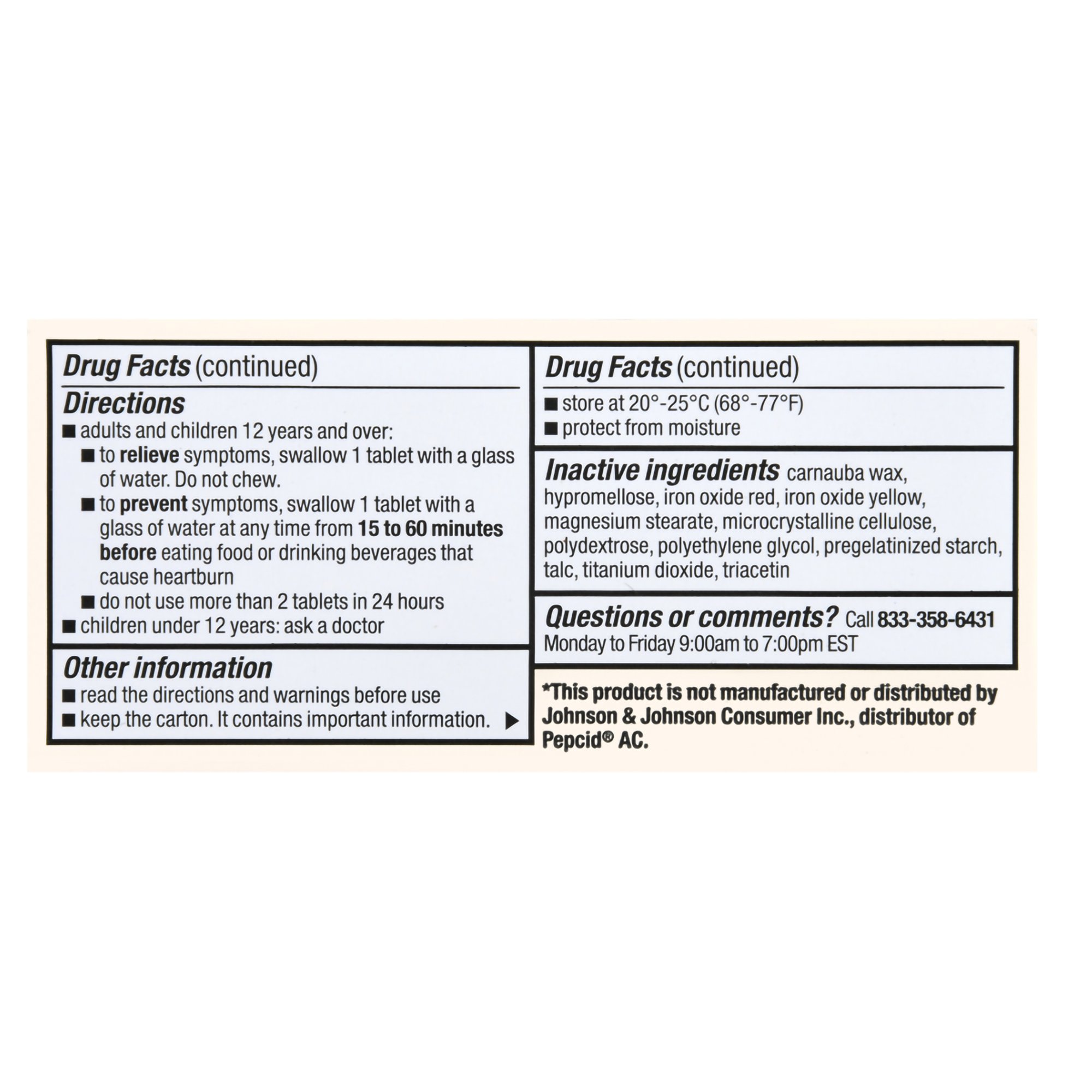 McKesson Brand 70677110202 - Foster & Thrive™ Original Strength Acid Reducer Famotidine Tablets 10 mg - 1/Bottle