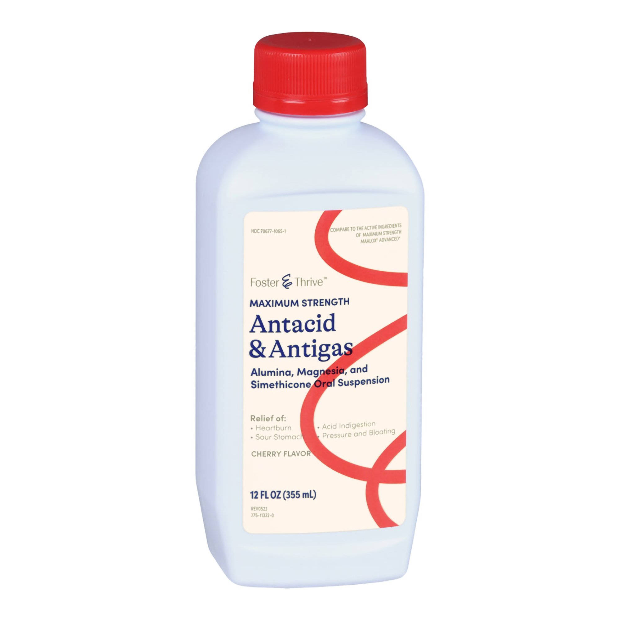 McKesson Brand 70677106501 - Foster & Thrive™ Max Strength Antacid & Antigas Alumina, Magnesia & Simethicone - 1/Each