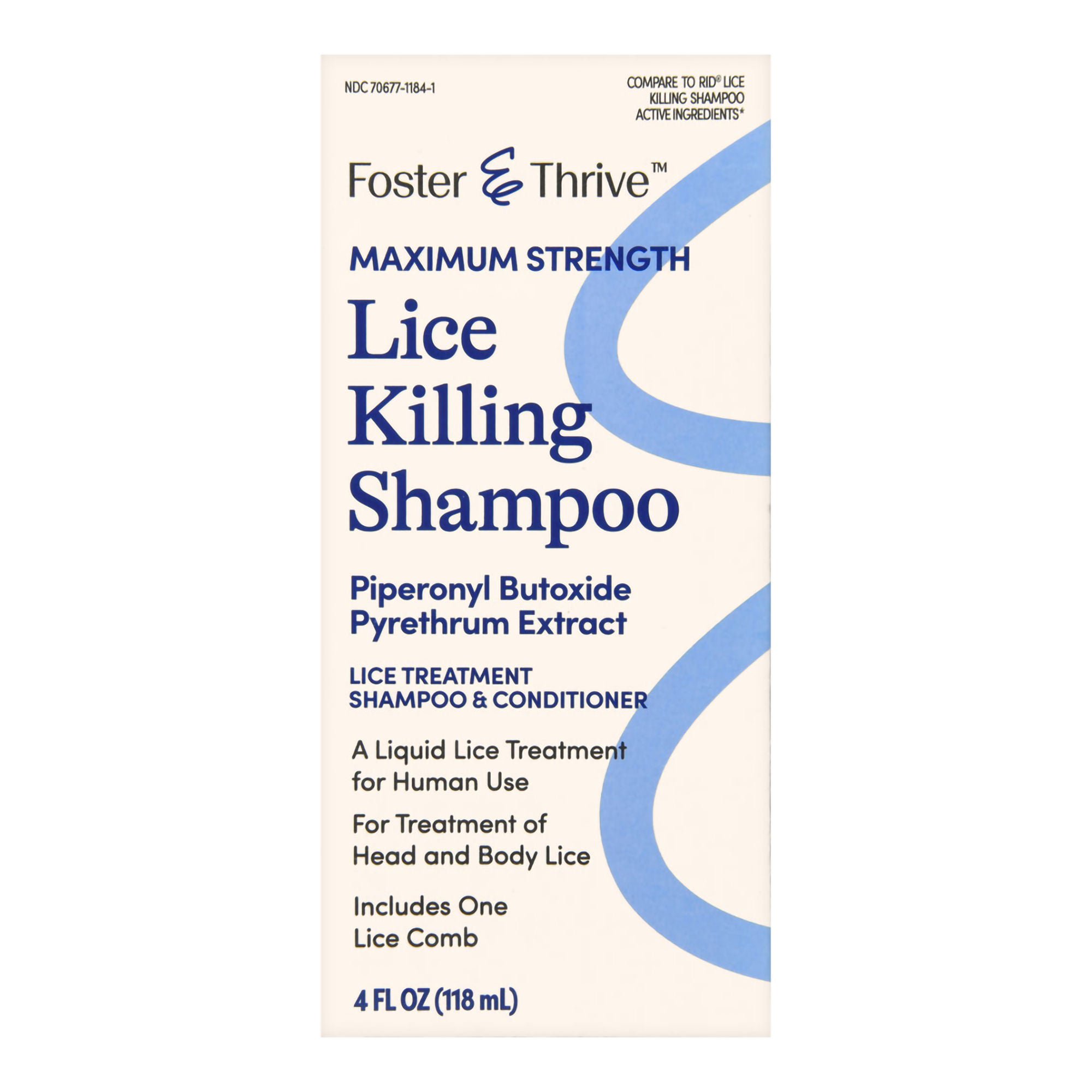 McKesson Brand - 70677118401 Foster & Thrive™ Maximum Strength Lice Killing Shampoo