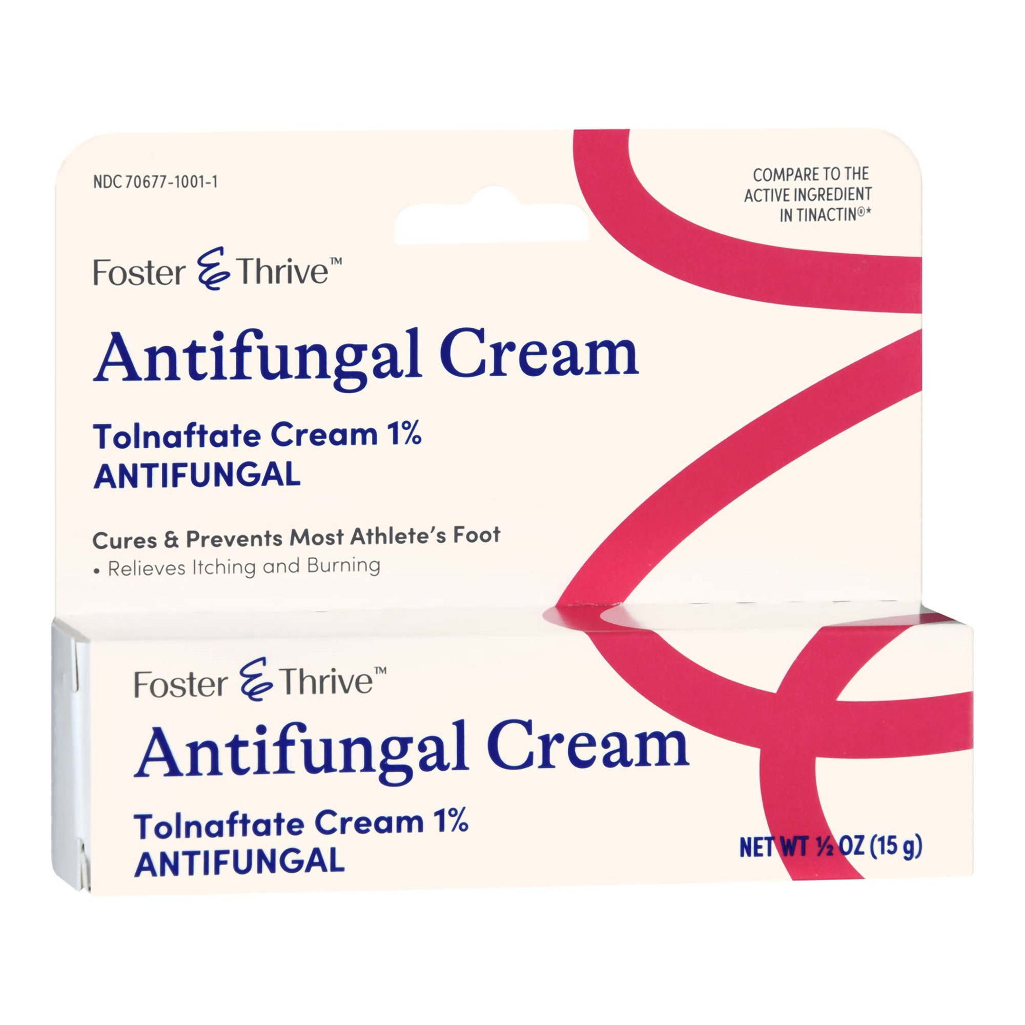 McKesson Brand 70677100101 - Foster & Thrive™ Antifungal Cream Tolnaftate 1%, 0.5-ounce tube - 1/Each