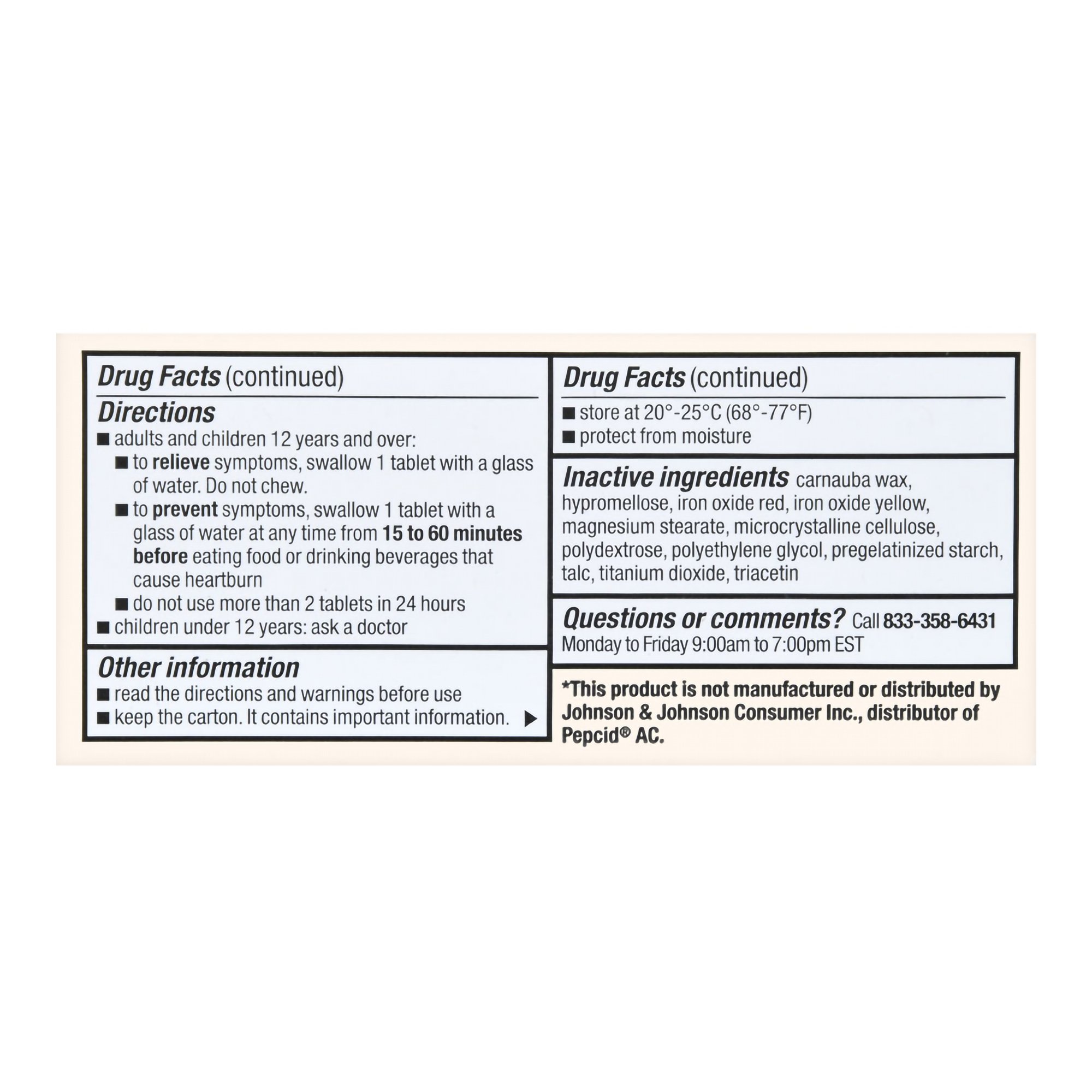 McKesson Brand 70677110203 - Foster & Thrive™ Original Strength Acid Reducer Famotidine Tablets 10 mg - 90/Box