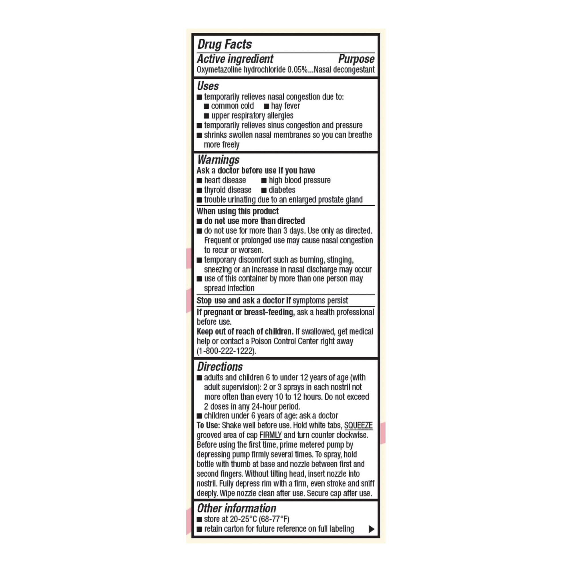 McKesson Brand 70677103901 - Foster & Thrive™ Oxymetazoline 0.05% Saline Nasal Spray - 1/Each