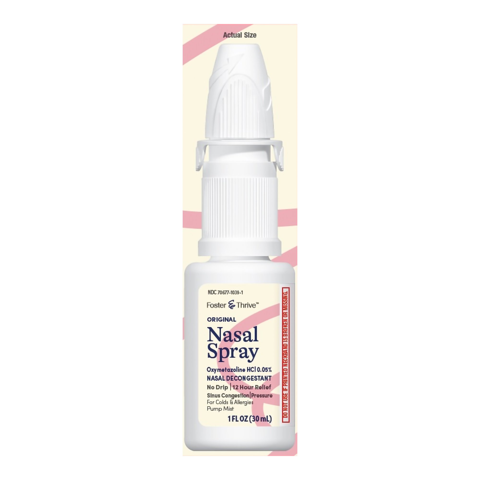 McKesson Brand 70677103901 - Foster & Thrive™ Oxymetazoline 0.05% Saline Nasal Spray - 1/Each