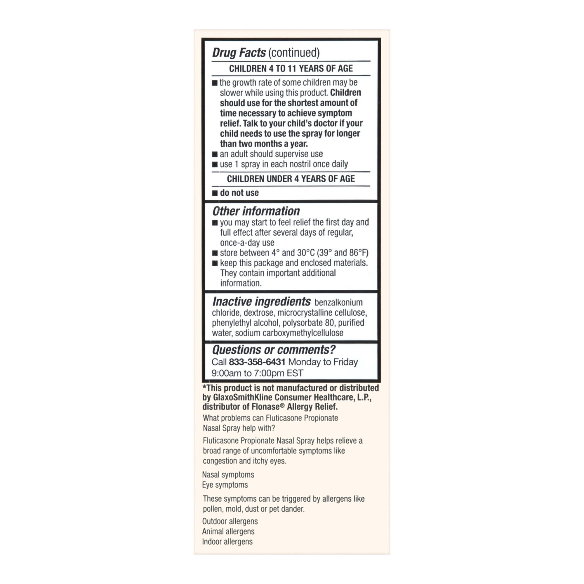 McKesson Brand 70677102102 - Foster & Thrive™ Allergy Relief Nasal Spray 24 HR Fluticasone Propionate - 1/Each