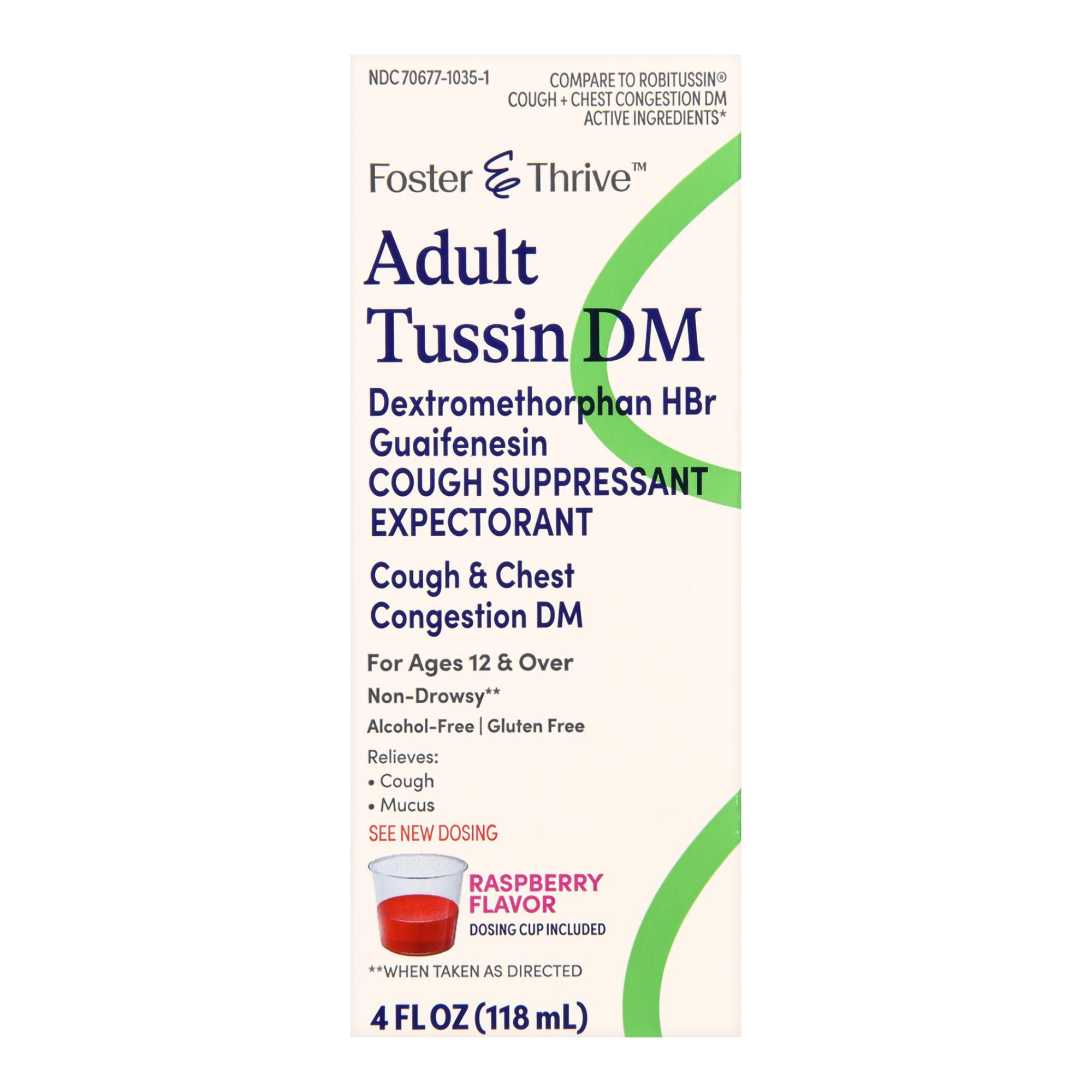 McKesson Brand - 70677103501 Foster & Thrive™ Adult Tussin DM Liquid