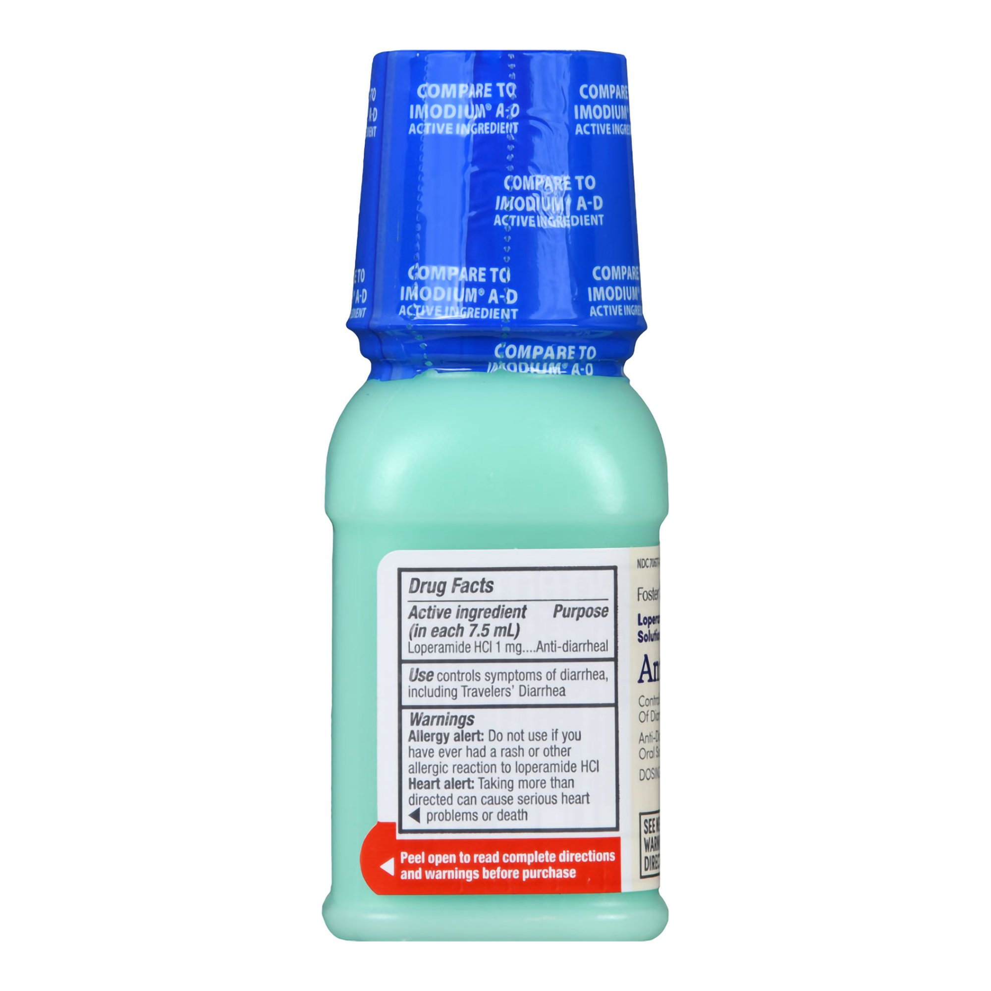 McKesson Brand 70677110701 - Foster & Thrive™ Anti-Diarrheal 1 mg per 7.5 mL Loperamide Oral Solution, Mint - 1/Each