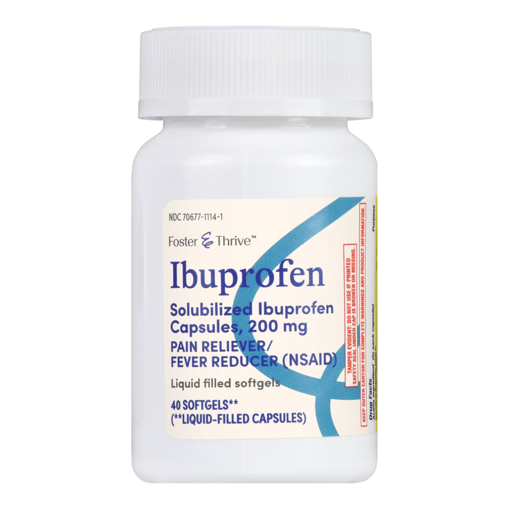 McKesson Brand 70677111401 - Foster & Thrive™ Ibuprofen 200 mg Softgels - 1/Bottle