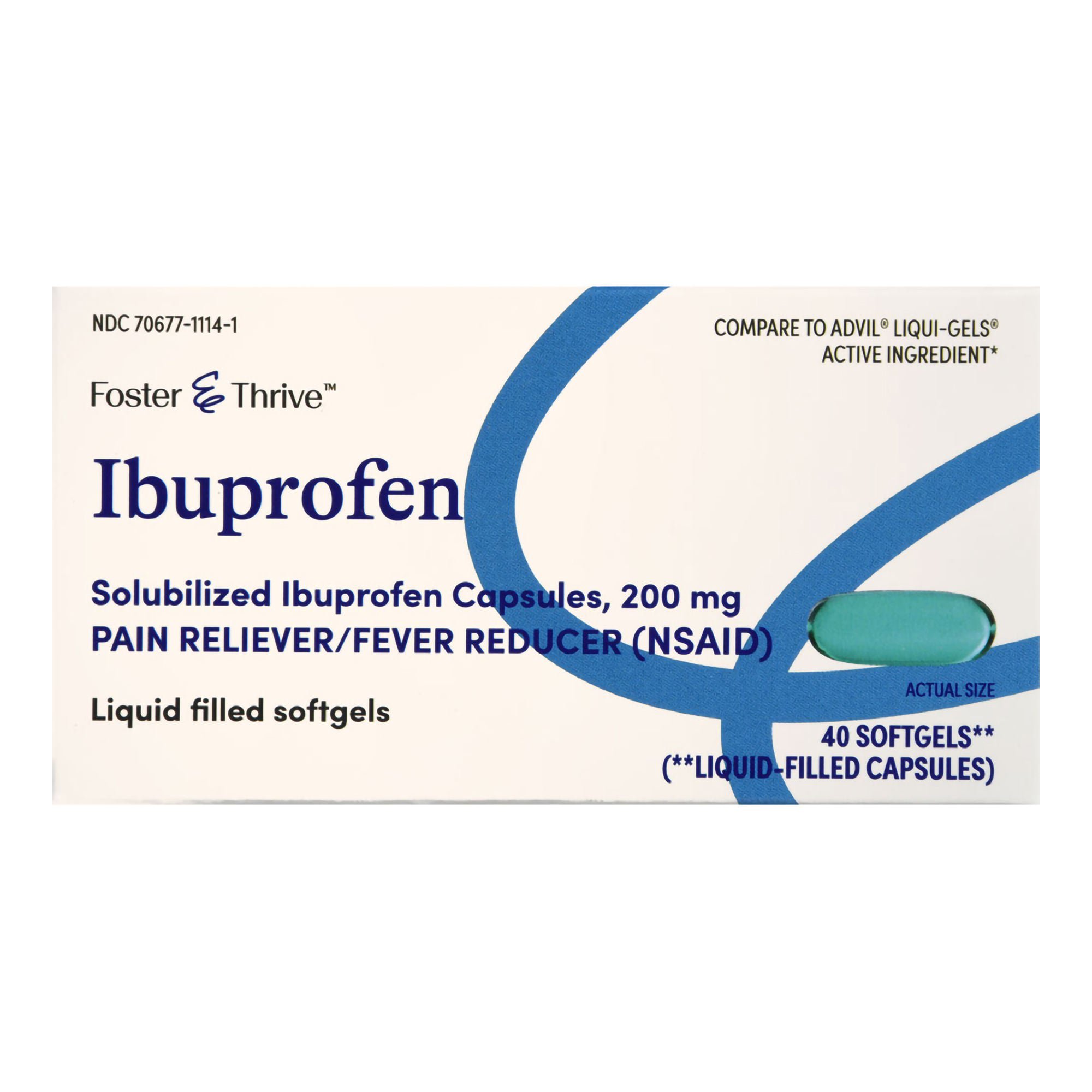 McKesson Brand - 70677111401 Foster & Thrive™ Ibuprofen 200 mg Softgels