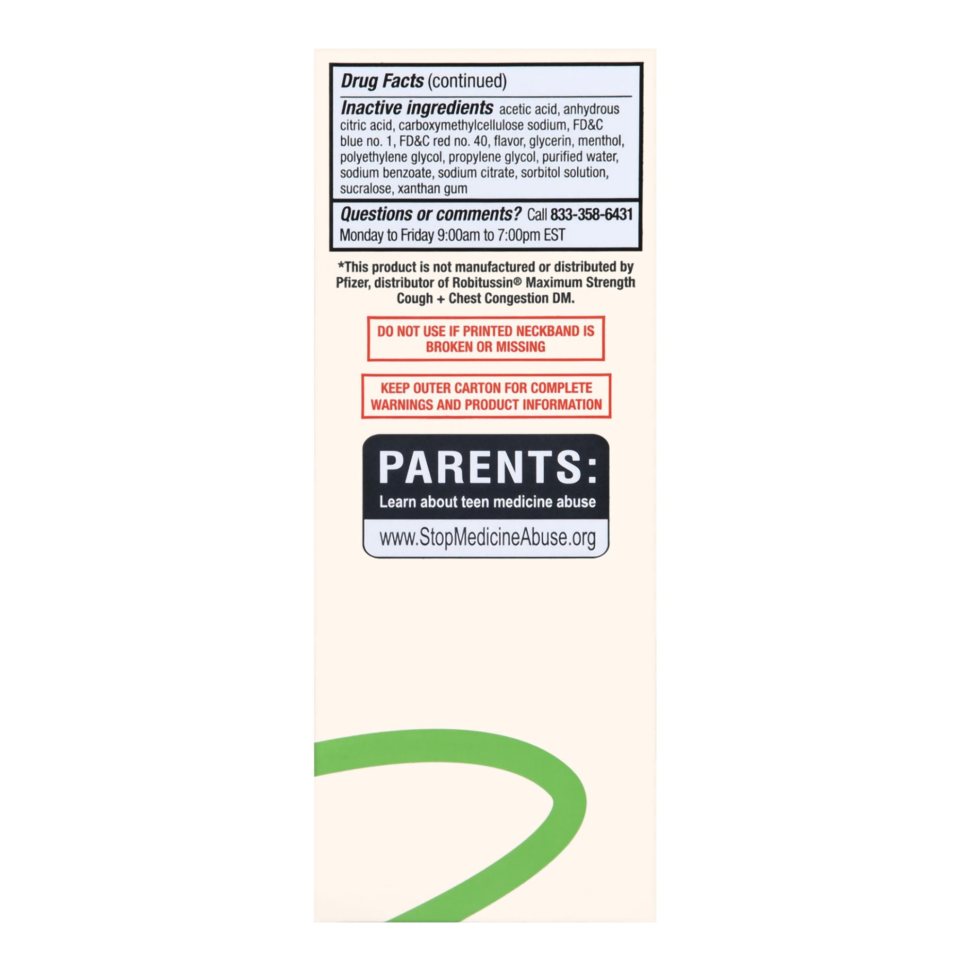 McKesson Brand 70677103601 - Foster & Thrive™ Adult Tussin DM Max Liquid, Raspberry & Menthol - 1/Each