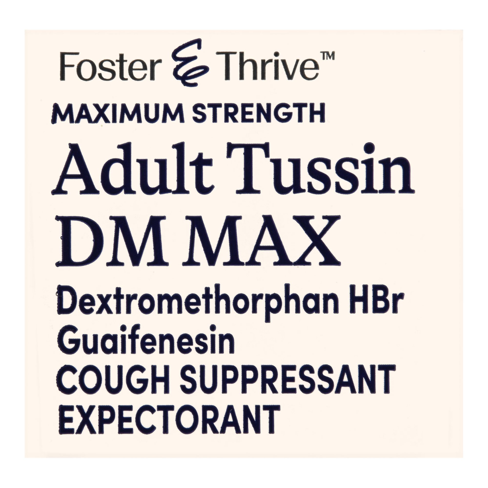 McKesson Brand 70677103601 - Foster & Thrive™ Adult Tussin DM Max Liquid, Raspberry & Menthol - 1/Each