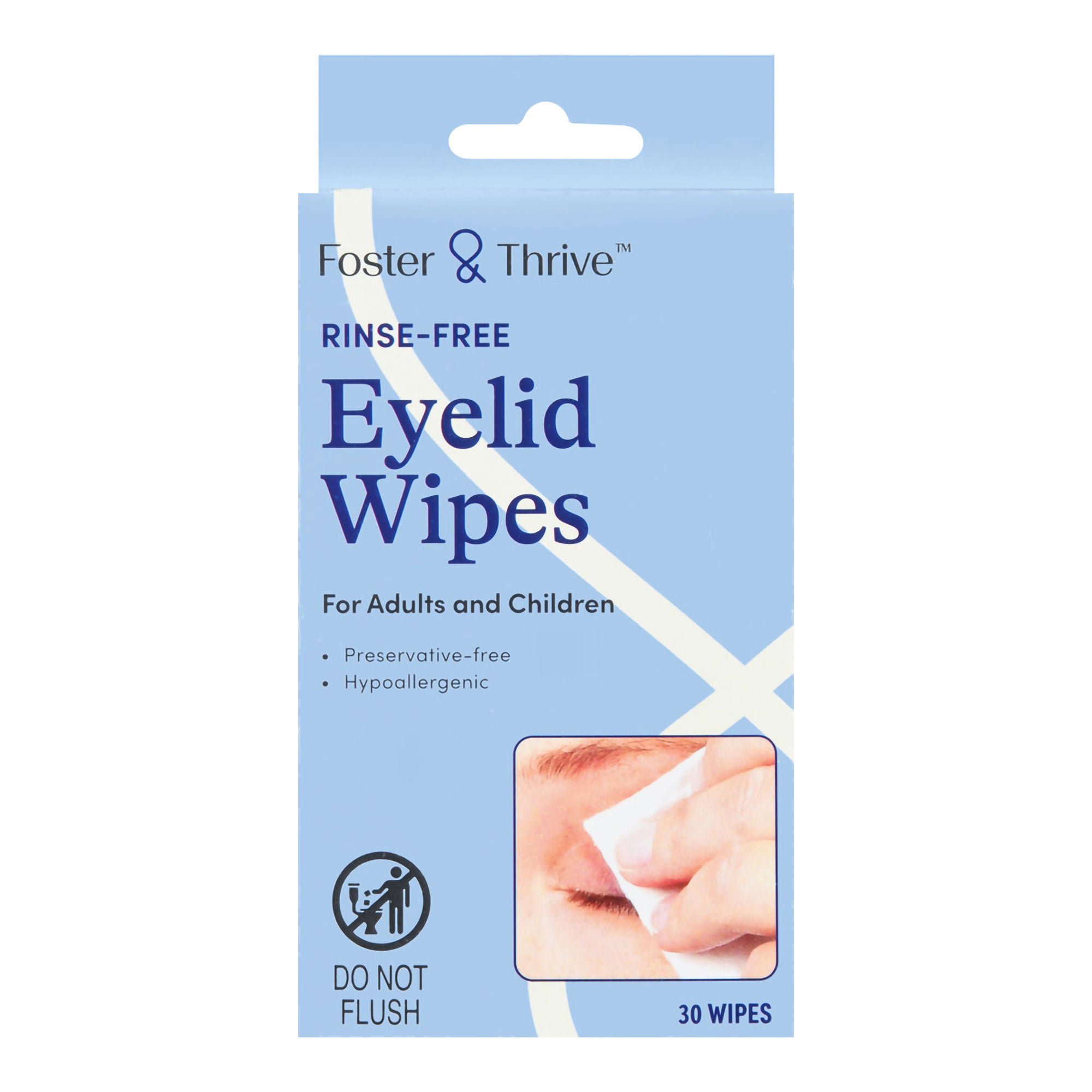 McKesson Brand - 01093995820 Foster & Thrive™ Rinse-Free Eyelid Wipes