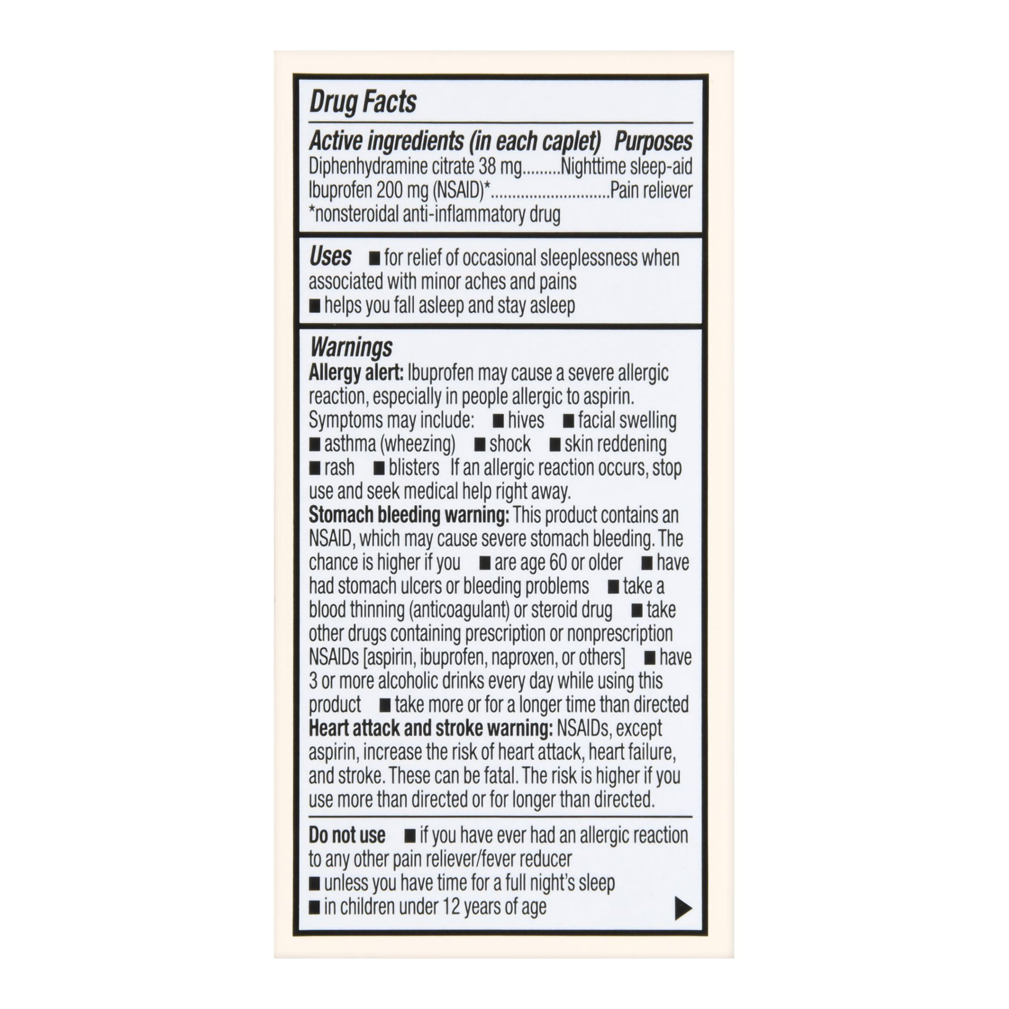 McKesson Brand 70677113101 - Foster & Thrive™ Ibuprofen PM Coated Caplets - 1/Bottle