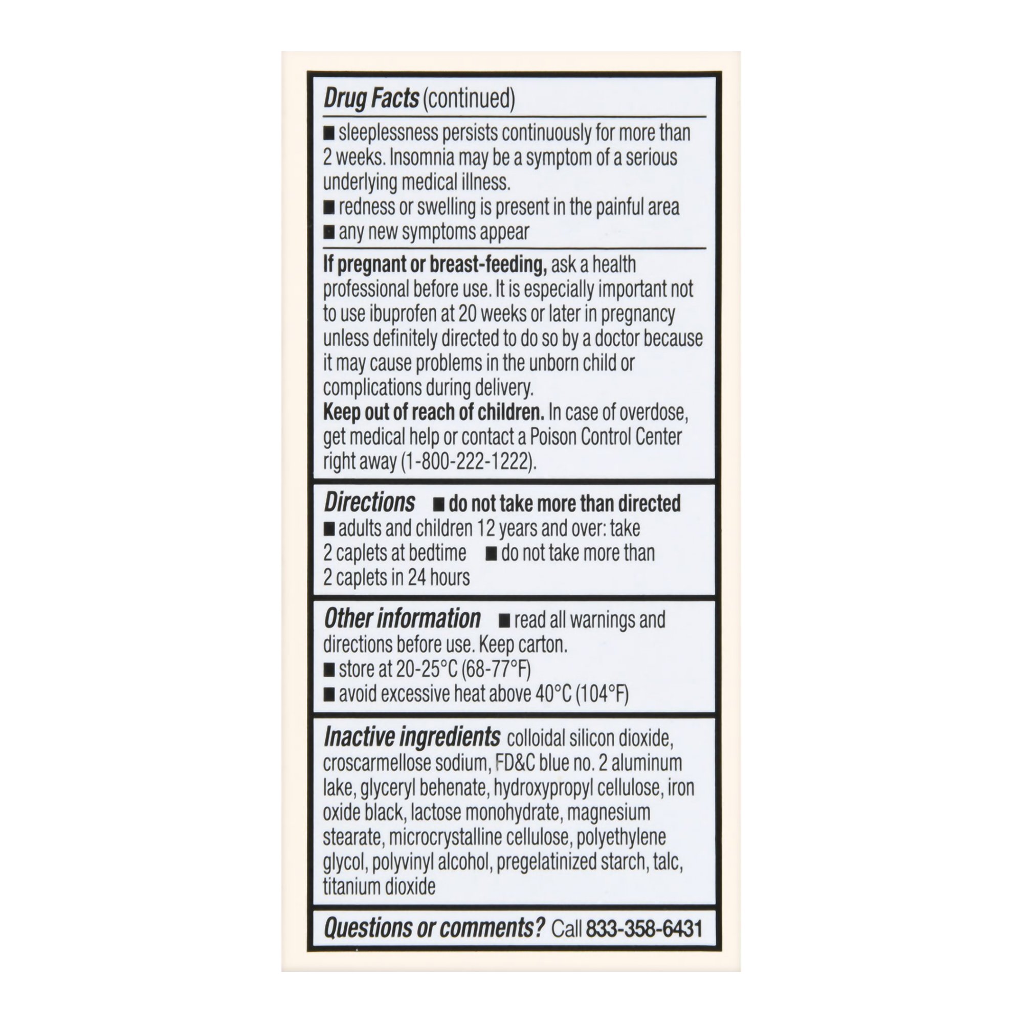McKesson Brand 70677113101 - Foster & Thrive™ Ibuprofen PM Coated Caplets - 1/Bottle