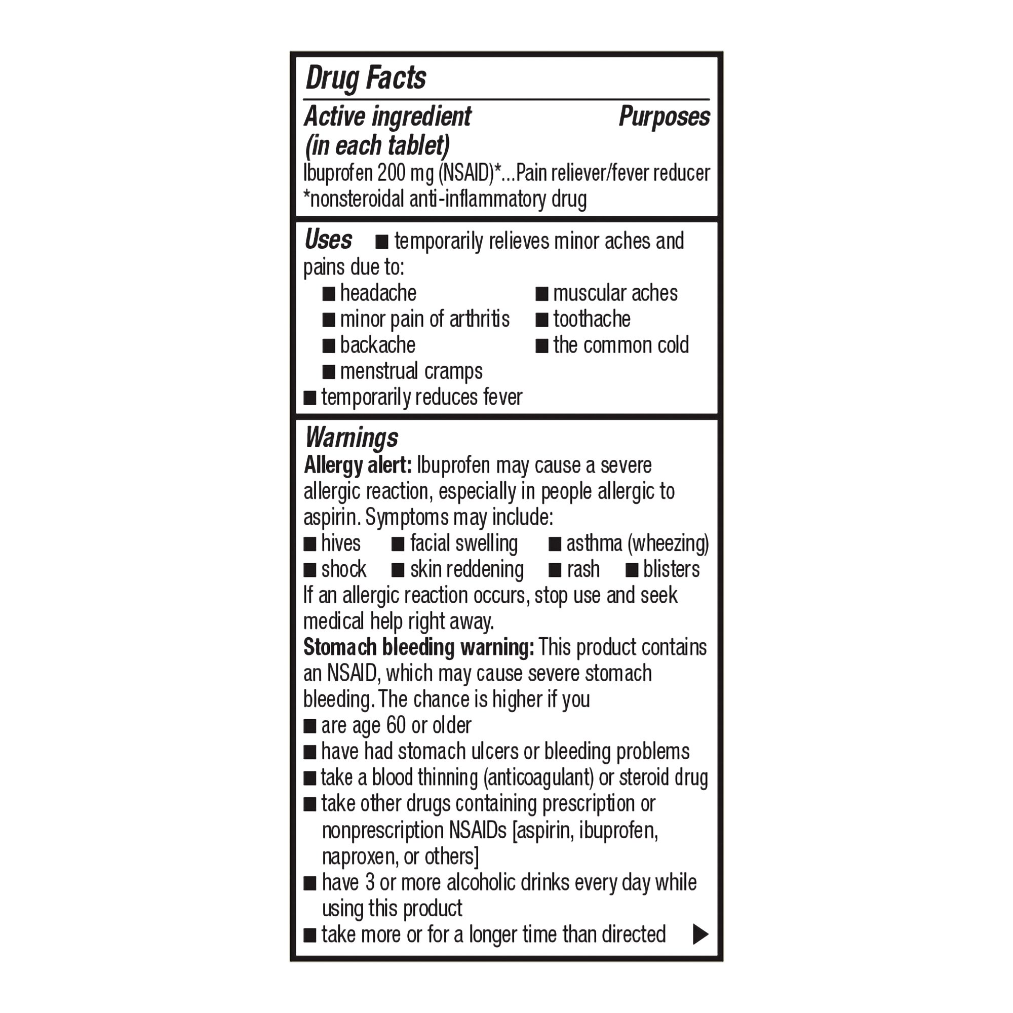 McKesson Brand 70677113202 - Foster & Thrive™ Ibuprofen 200 mg Coated Tablets - 1/Bottle