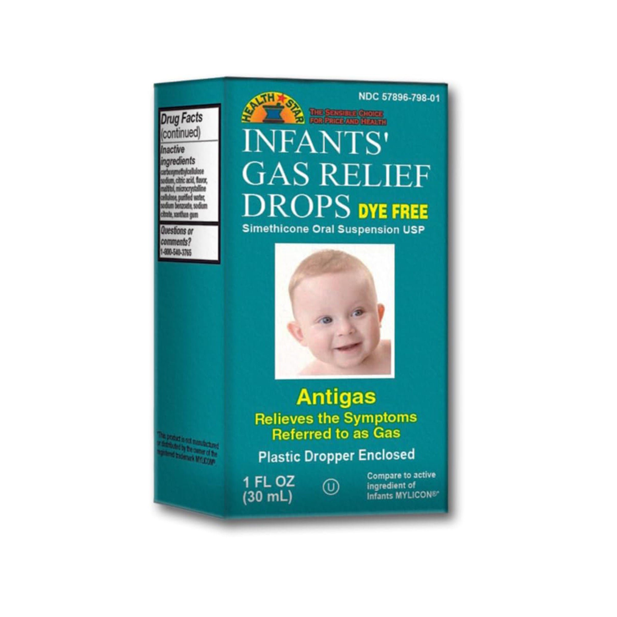 Geri-Care - QSIM-1-HST Gas Relief HEALTH STAR® 20 mg Strength Liquid 1 oz.