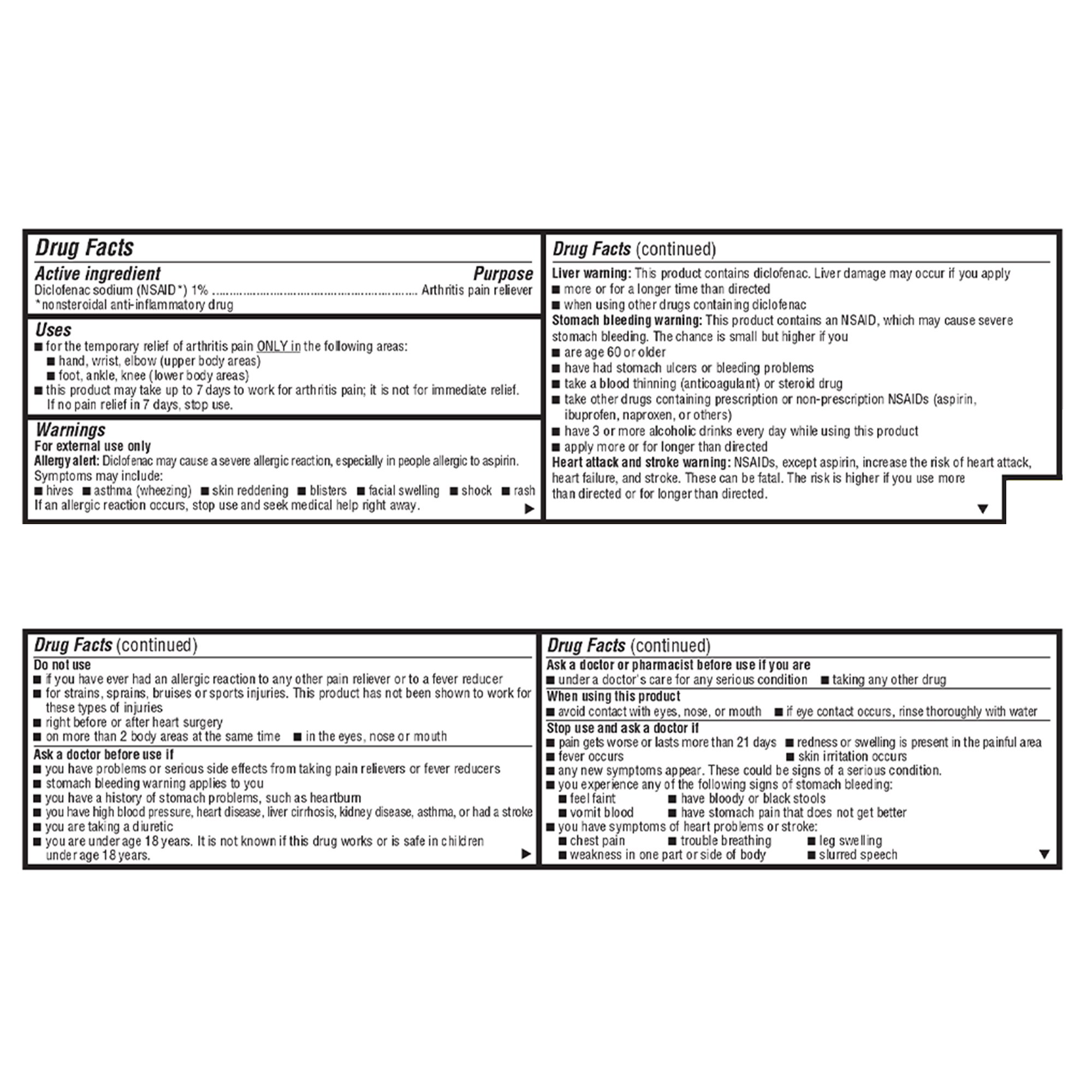 Geri-Care S140-01-GCP - Geri-Care® 1% Diclofenac Sodium Topical Gel NSAID Arthritis Pain Reliever - 1/Each, 24/Case