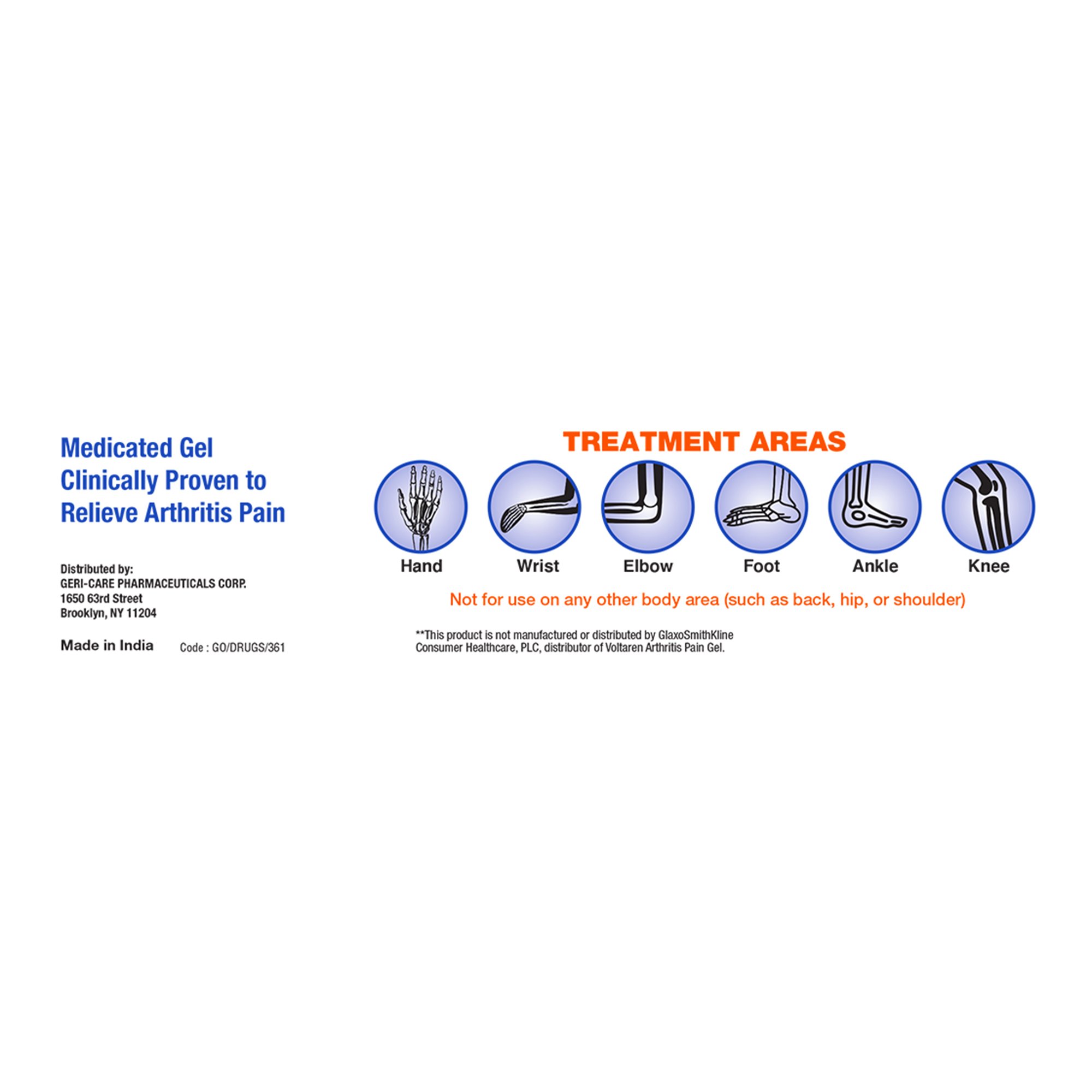 Geri-Care S140-01-GCP - Geri-Care® 1% Diclofenac Sodium Topical Gel NSAID Arthritis Pain Reliever - 1/Each, 24/Case