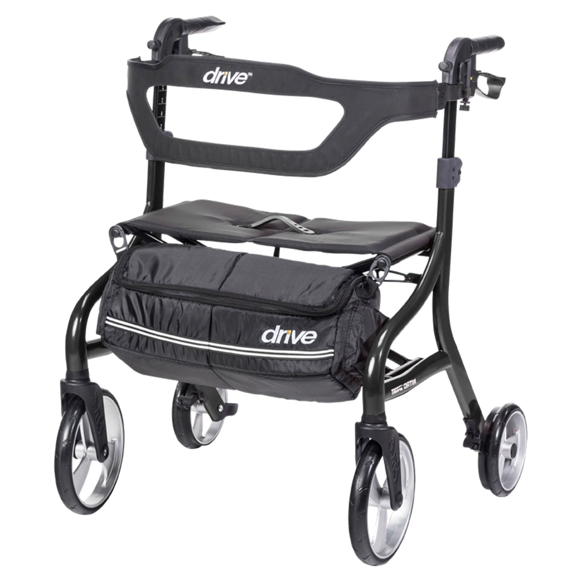 Drive DeVilbiss Healthcare - 102662BK 4 Wheel Rollator drive™ Nitro Sprint Black Folding Aluminum Frame