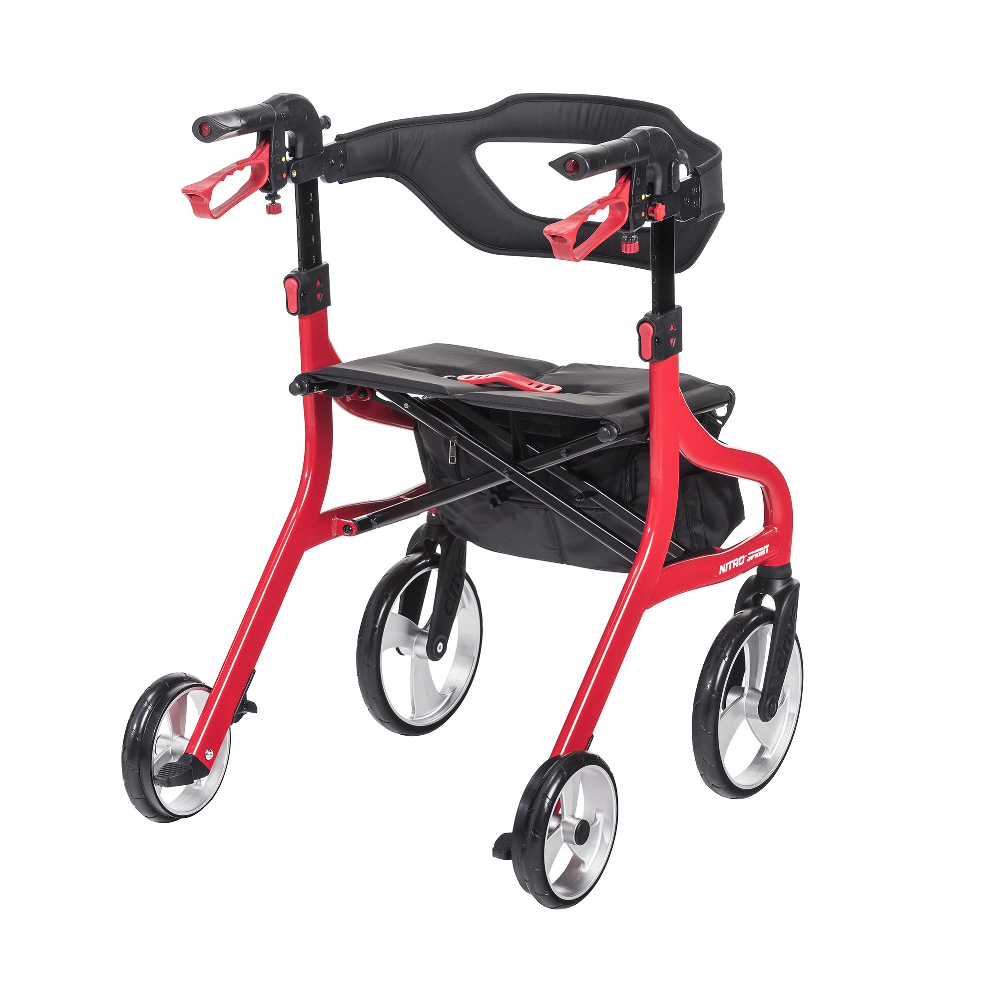 drive Nitro Sprint 4 Wheel Rollator 102662RD by Drive DeVilbiss Healthcare