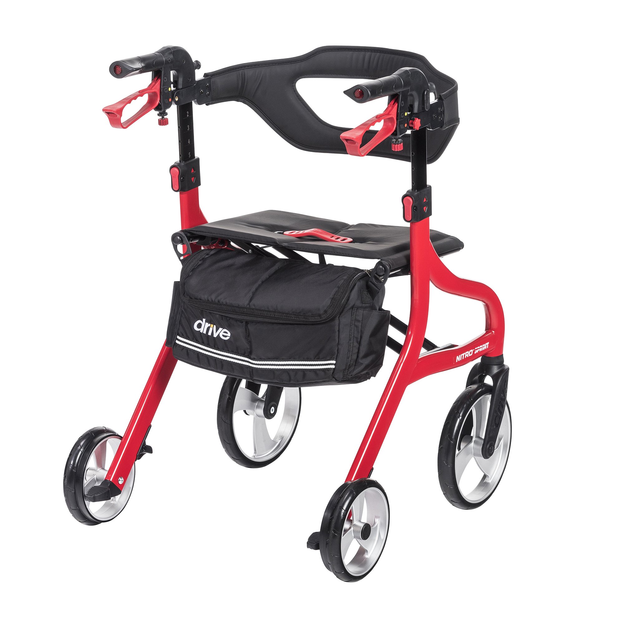 drive Nitro Sprint 4 Wheel Rollator 102662RD by Drive DeVilbiss Healthcare