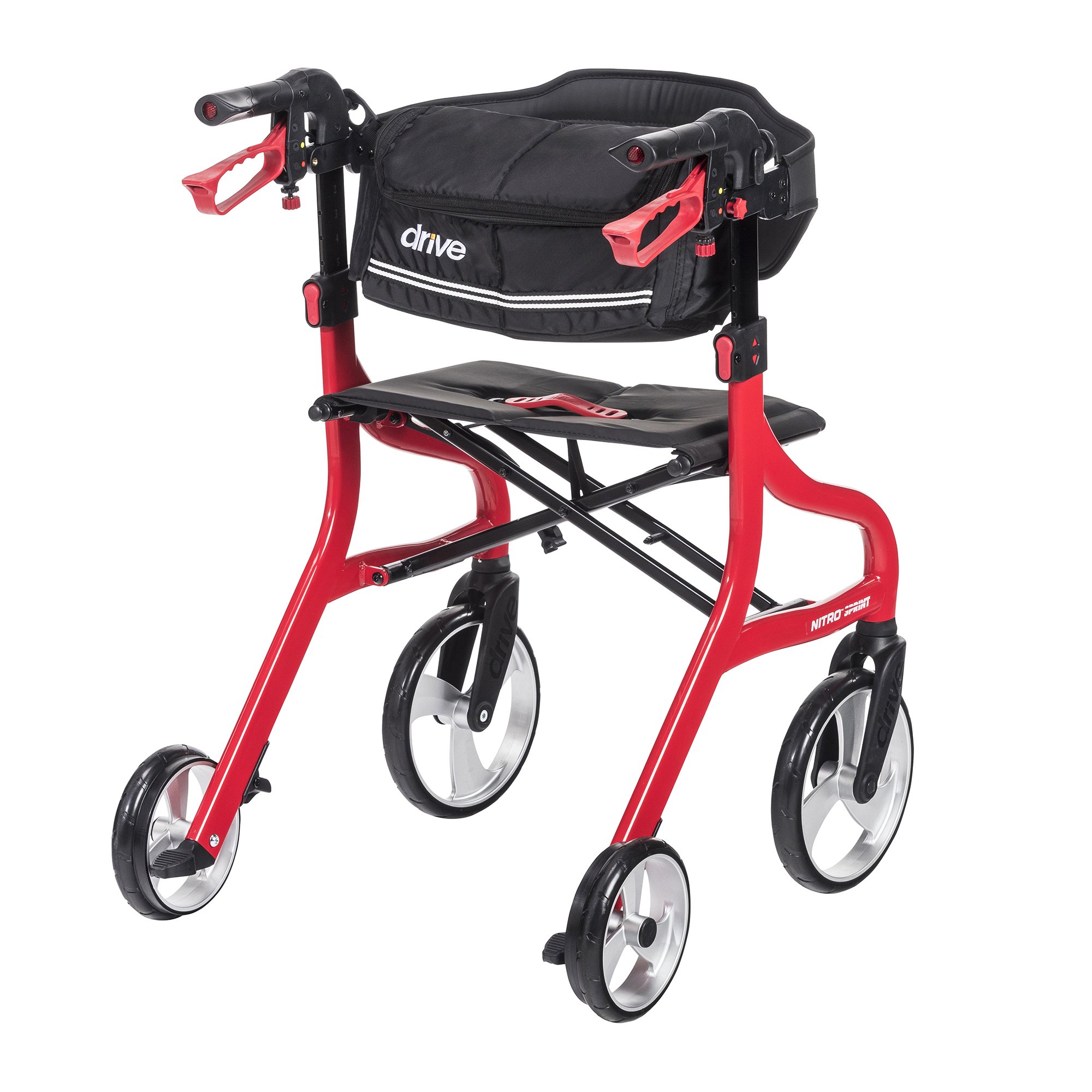 drive Nitro Sprint 4 Wheel Rollator 102662RD by Drive DeVilbiss Healthcare