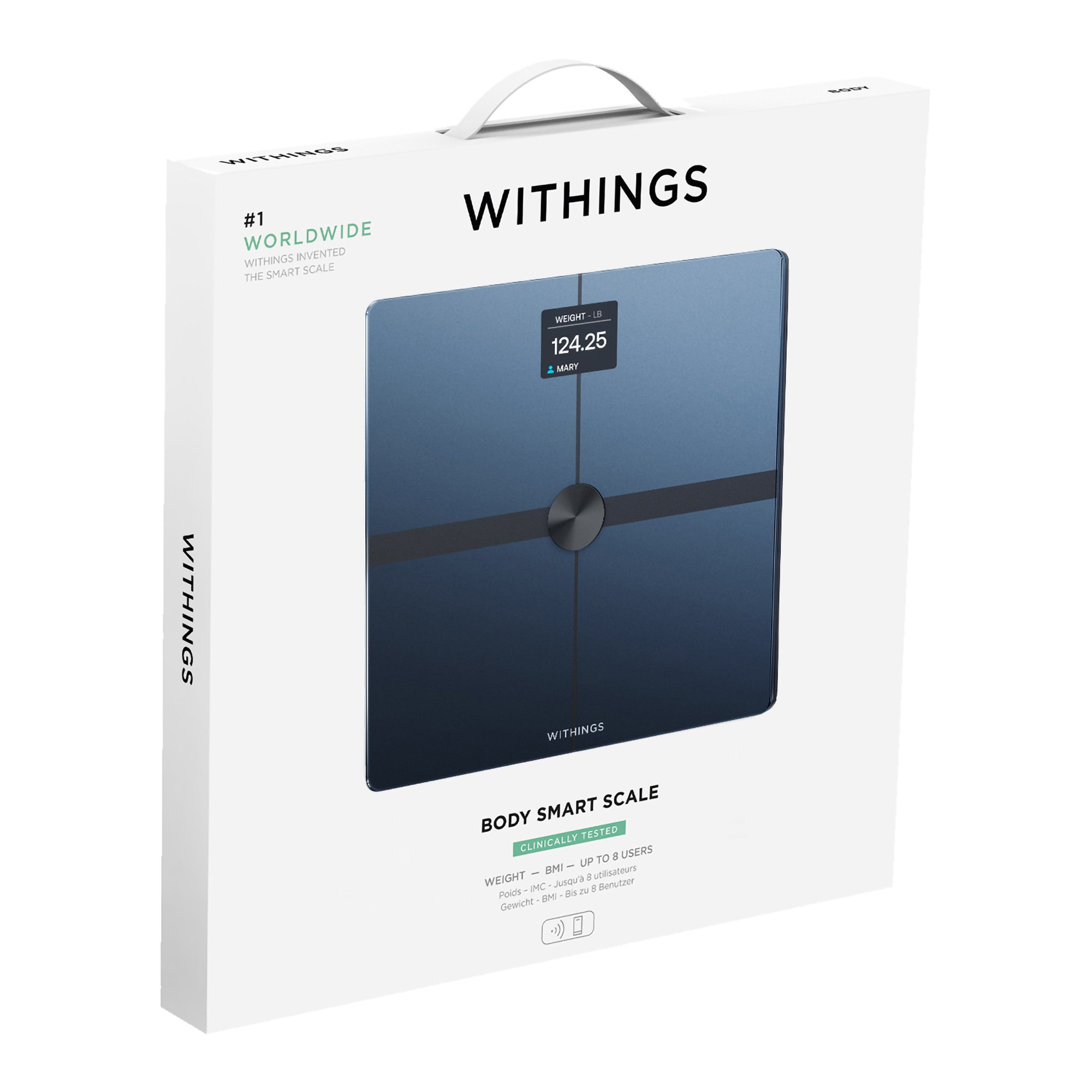Withings Inc WBS13-BLACK-ALL-INTER - Withings Body Smart Wi-Fi Smart Scale, Black - 1/Each