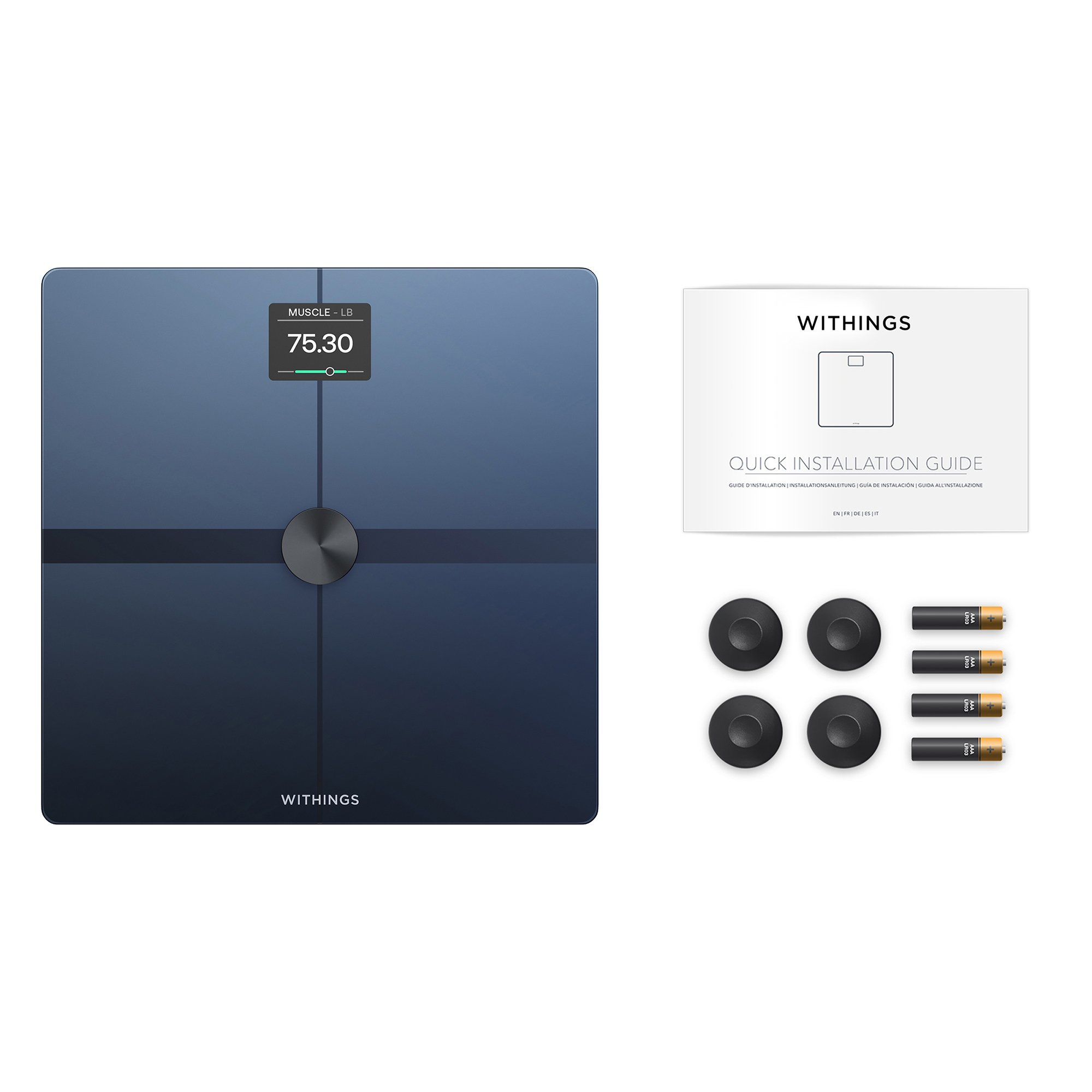 Withings Inc WBS13-BLACK-ALL-INTER - Withings Body Smart Wi-Fi Smart Scale, Black - 1/Each