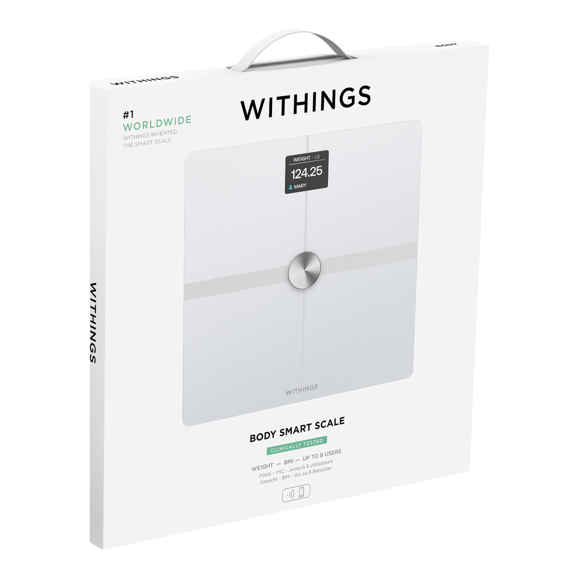 Withings Inc WBS13-WHITE-ALL-INTER - Withings Body Smart Wi-Fi Smart Scale, White - 1/Each