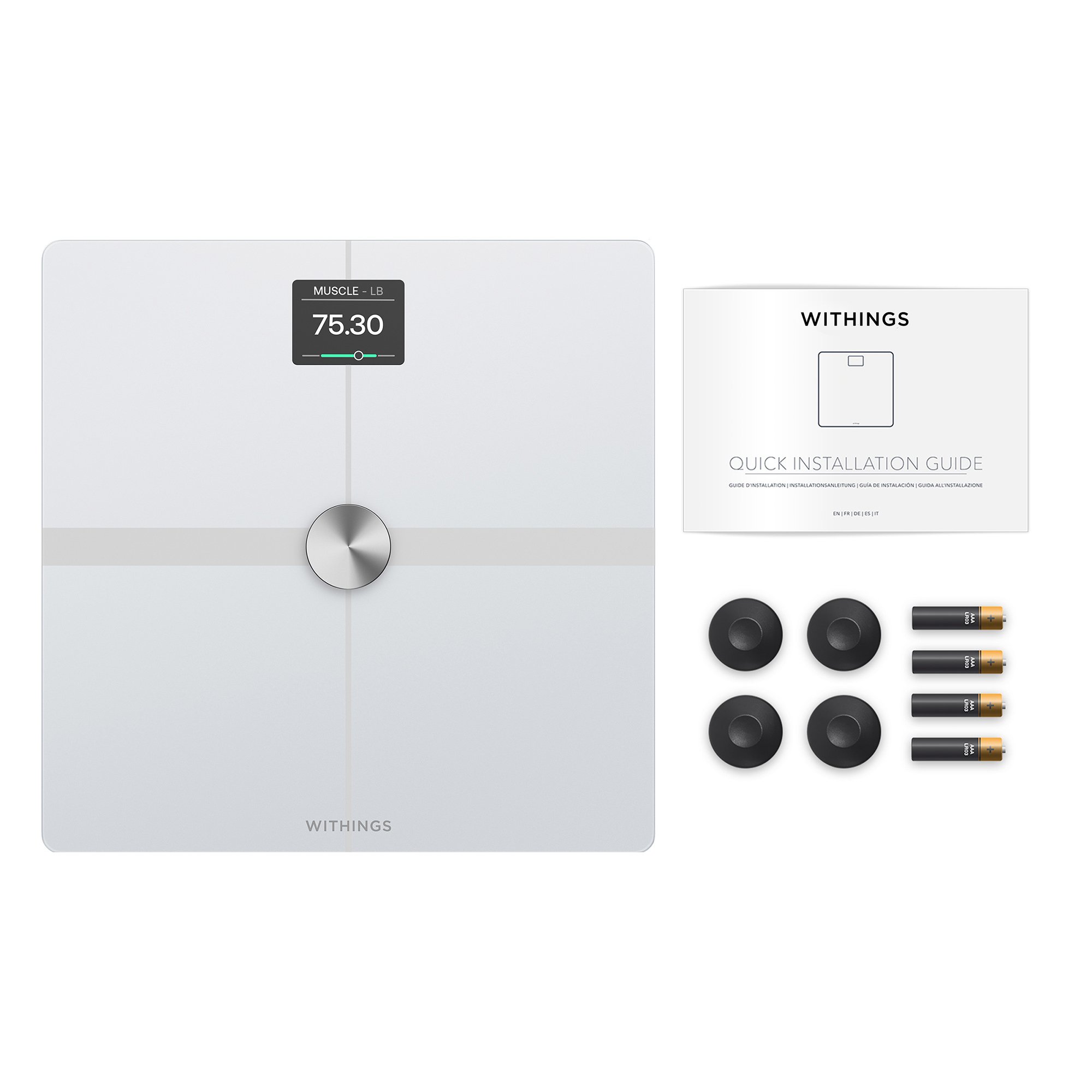Withings Inc WBS13-WHITE-ALL-INTER - Withings Body Smart Wi-Fi Smart Scale, White - 1/Each