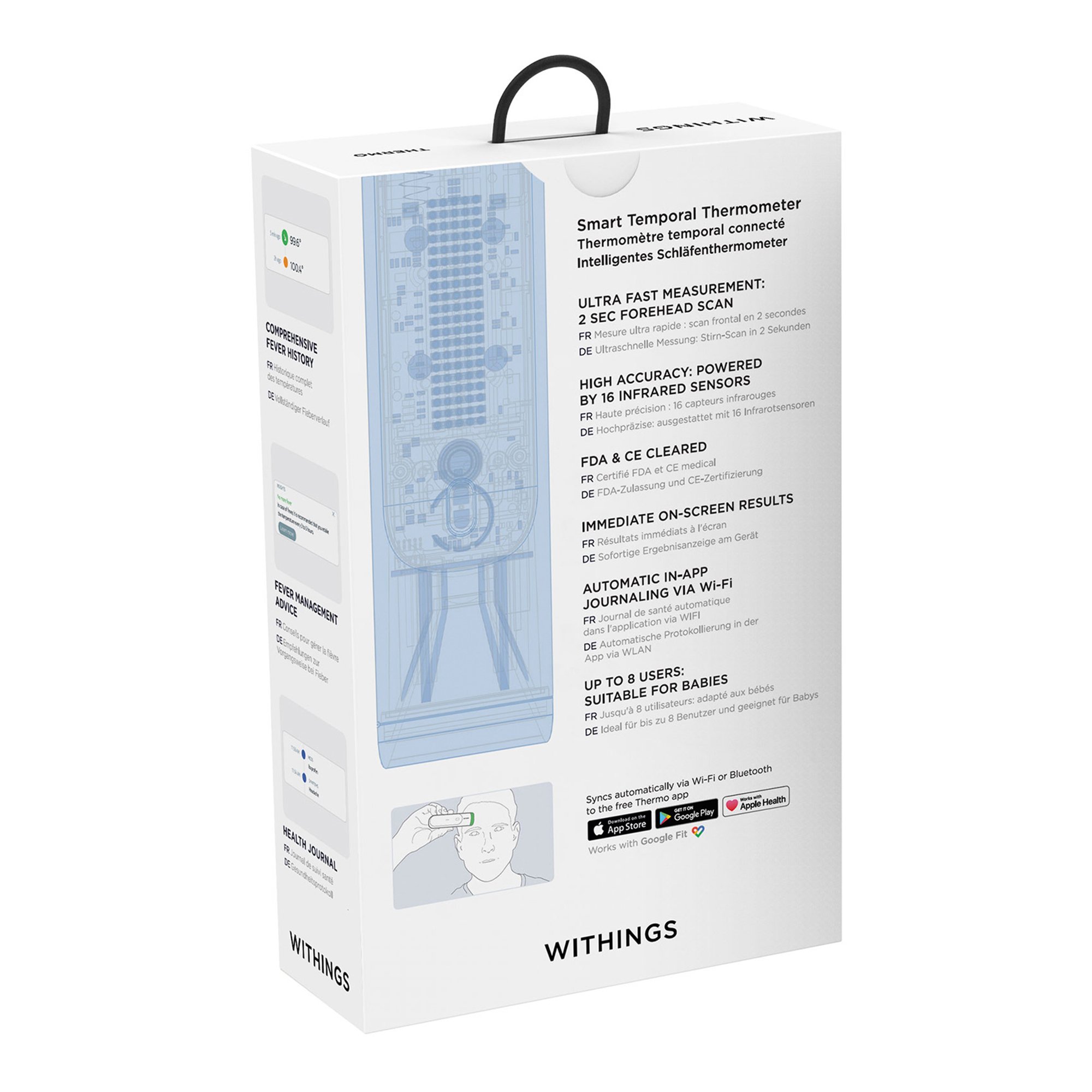 Withings Inc SCT01-ALL-INTER - Withings Thermo Smart Temporal Thermometer - 1/Each