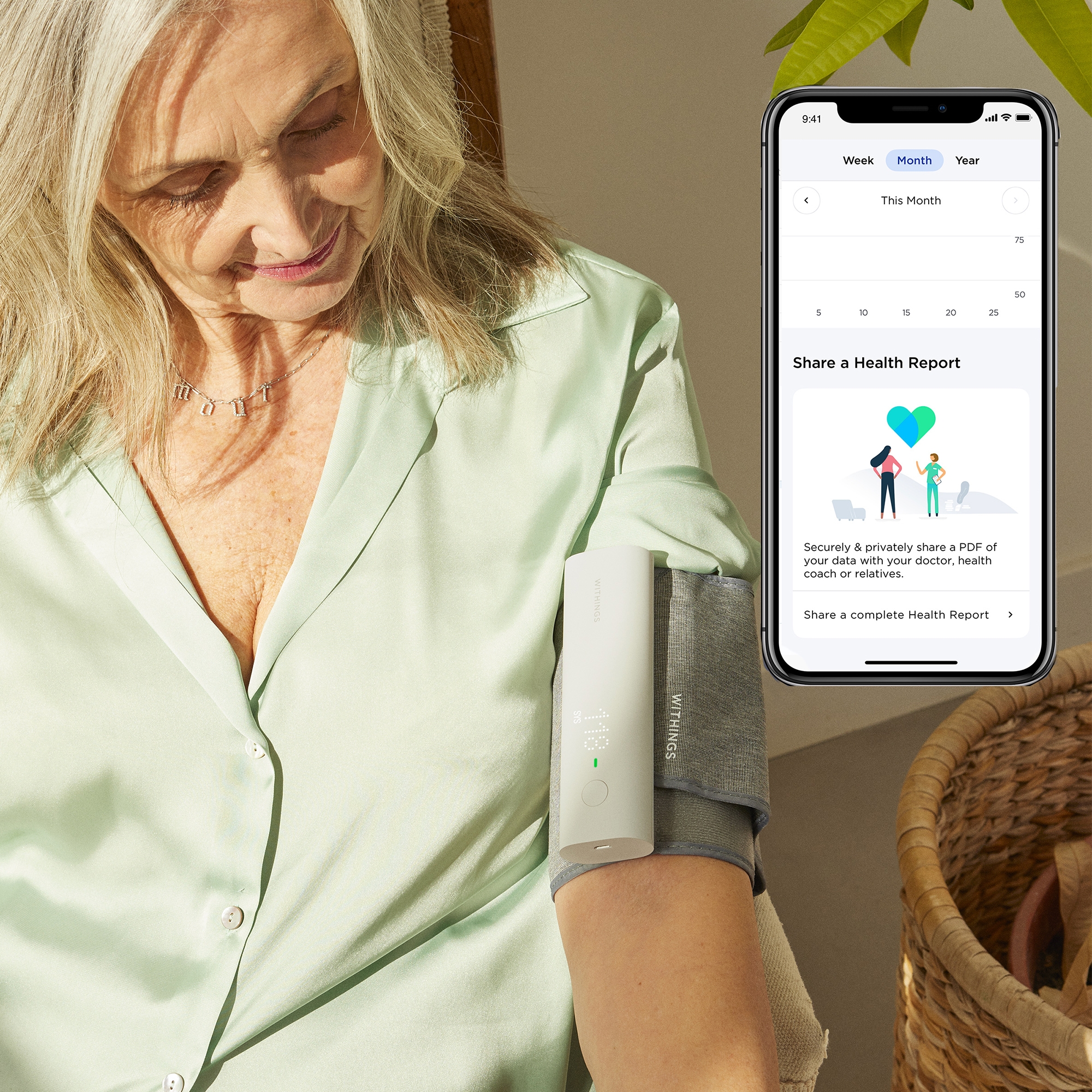 Withings Inc WPM05-ALL-INTER - Withings Smart Blood Pressure Monitor - 1/Each