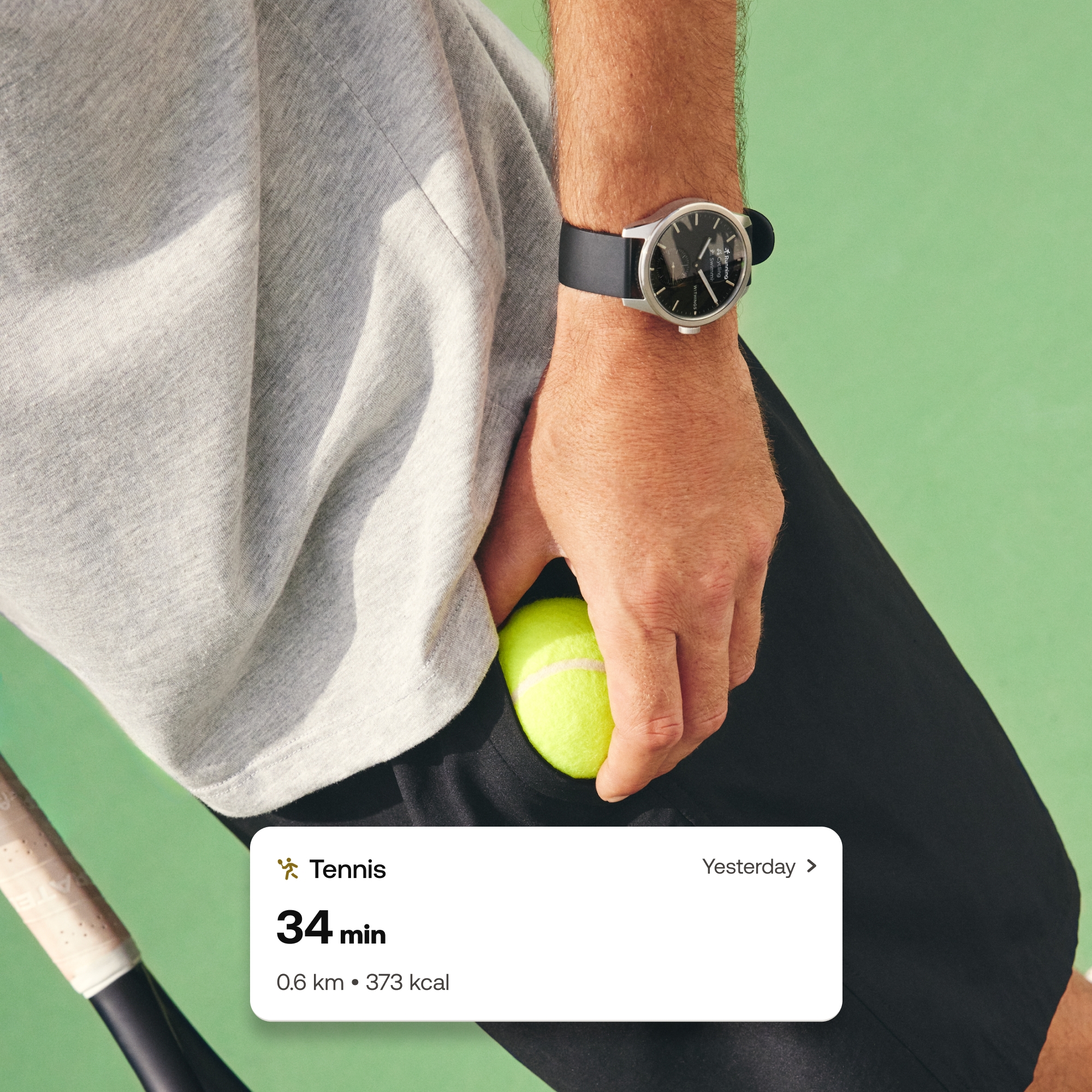 Withings Inc HWA10-MODEL 4-ALL-INT - Withings ScanWatch 2 Smart Watch, 42mm, Black - 1/Each