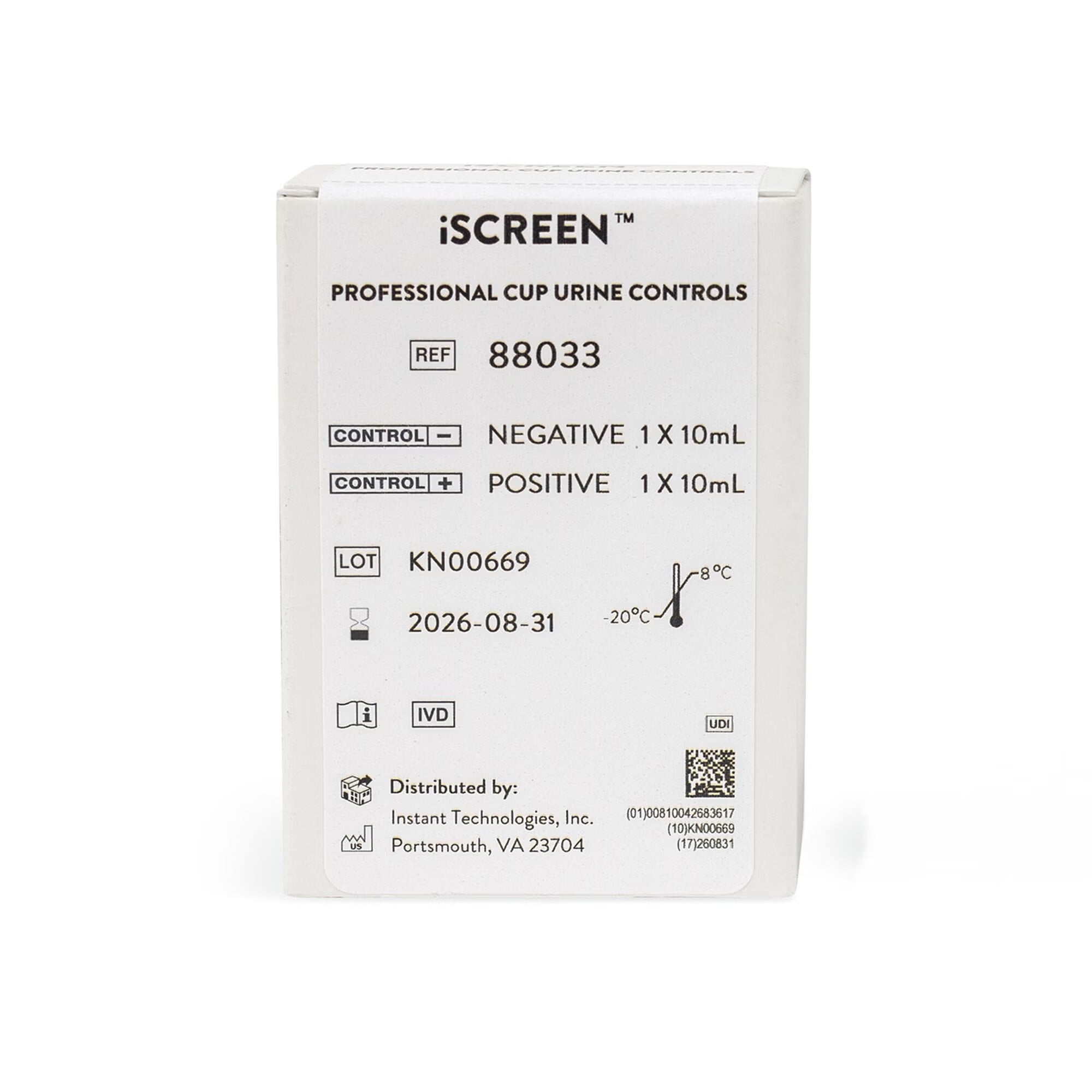 Abbott Rapid Dx North America LLC - 88033 Toxicology Control Set iScreen™ Urine Drug Positive Level / Negative Level 2 X 10 mL