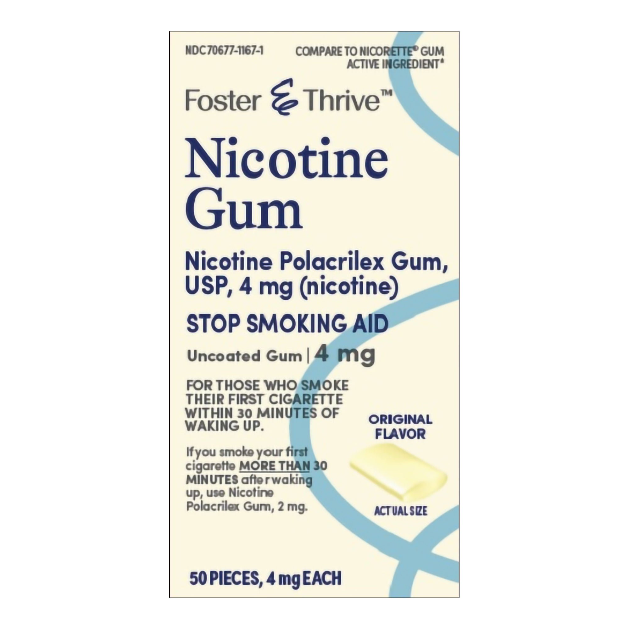 McKesson Brand - 70677116701 Foster & Thrive™ Nicotine Polacrilex 4 mg (Nicotine) Gum