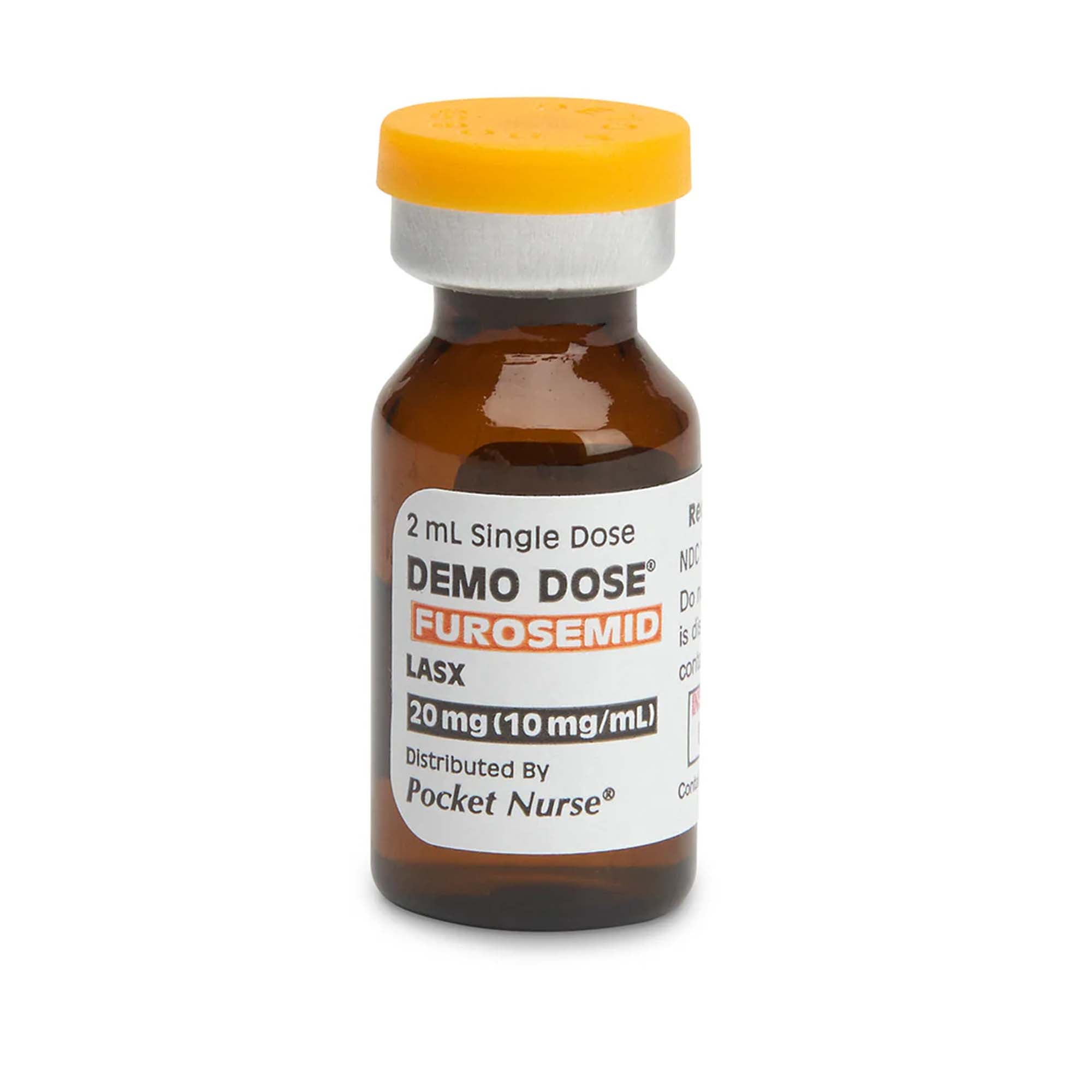 Nasco - PN01055 Clinical Training Medication Demo Dose® Furosmide Liquid Tint Vial 20 mg (10 mg/mL)