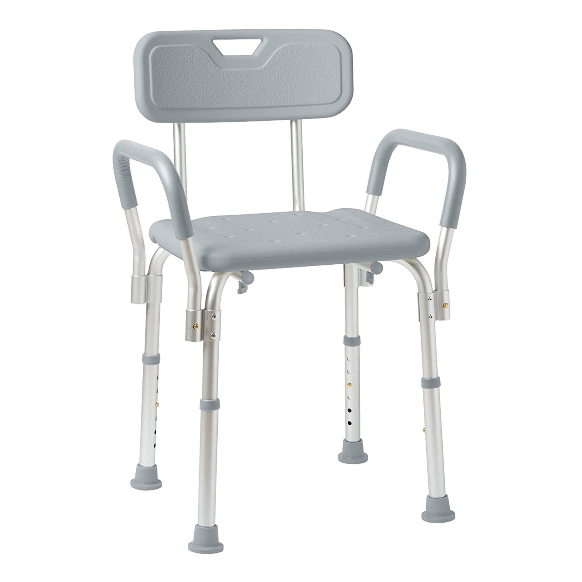 Medical Group Care LLC - IT00049 Bath Bench MGC™ Health Fixed Arms Aluminum Frame With Backrest 13-1/2 Inch Seat Width 350 lbs. Weight Capacity